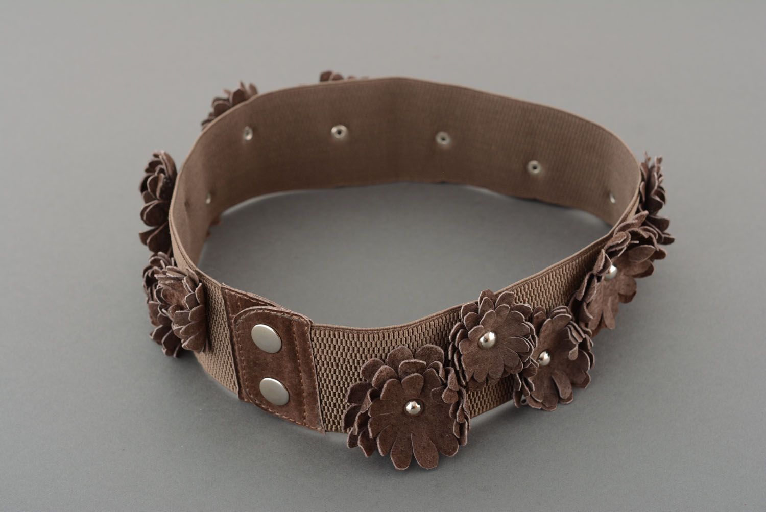 Wide belt with flowers photo 2