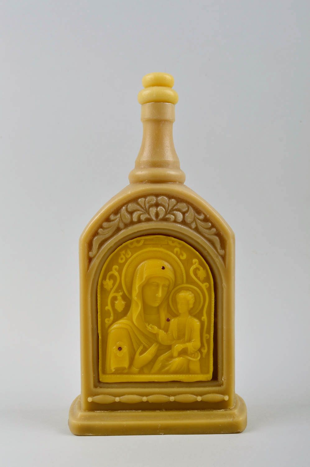 Bottle for holy water decorative bottle made of beeswax present for believer photo 7