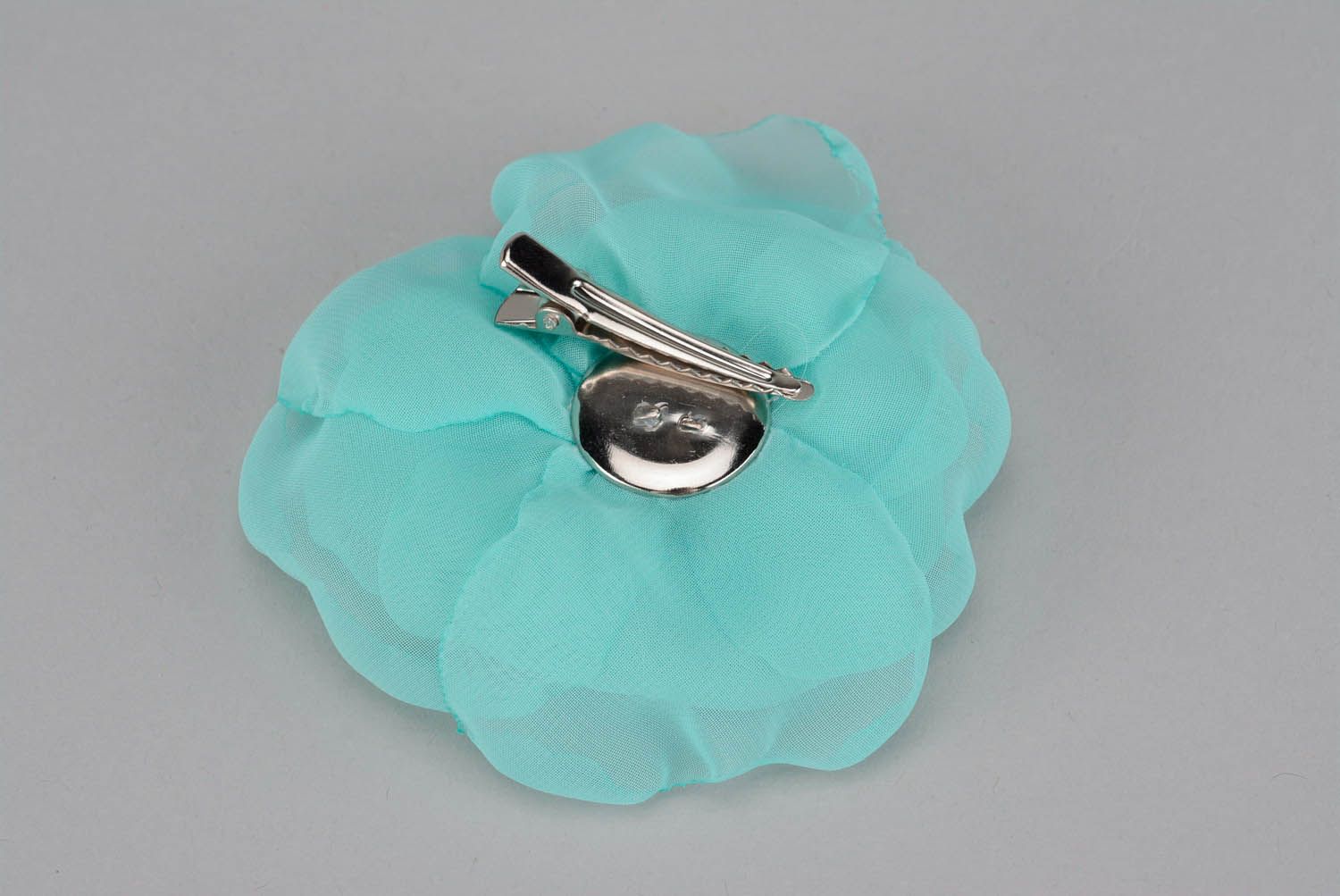 Brooch hairpin of turquoise color photo 2