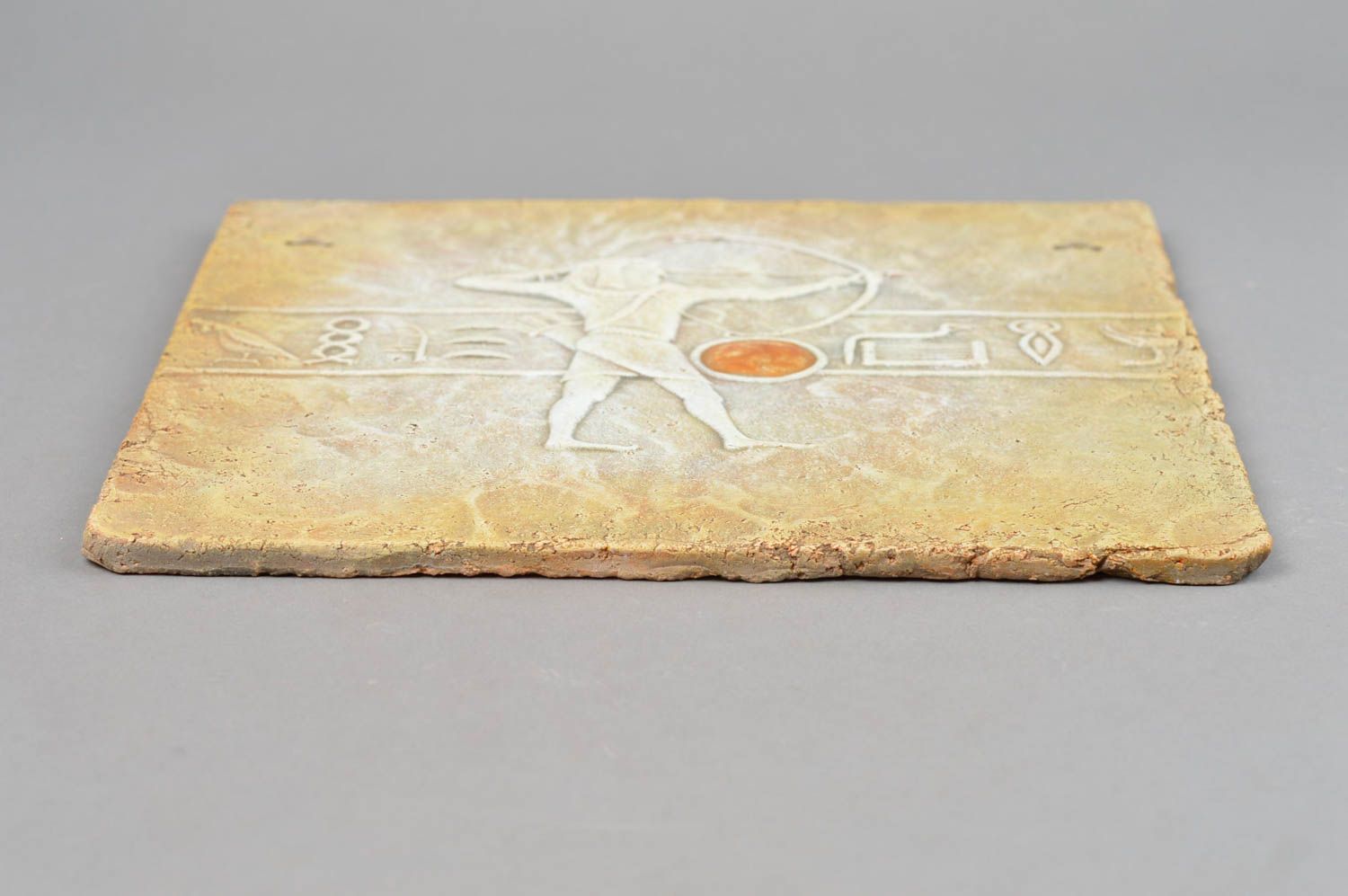 Керамическая плитка ручной работы из глины и шамота египетский Стрелец фото 3