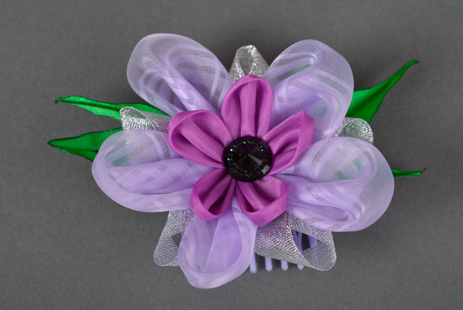 Handmade hair clip designer hair clip flower hair clip gift ideas hair accessory photo 5