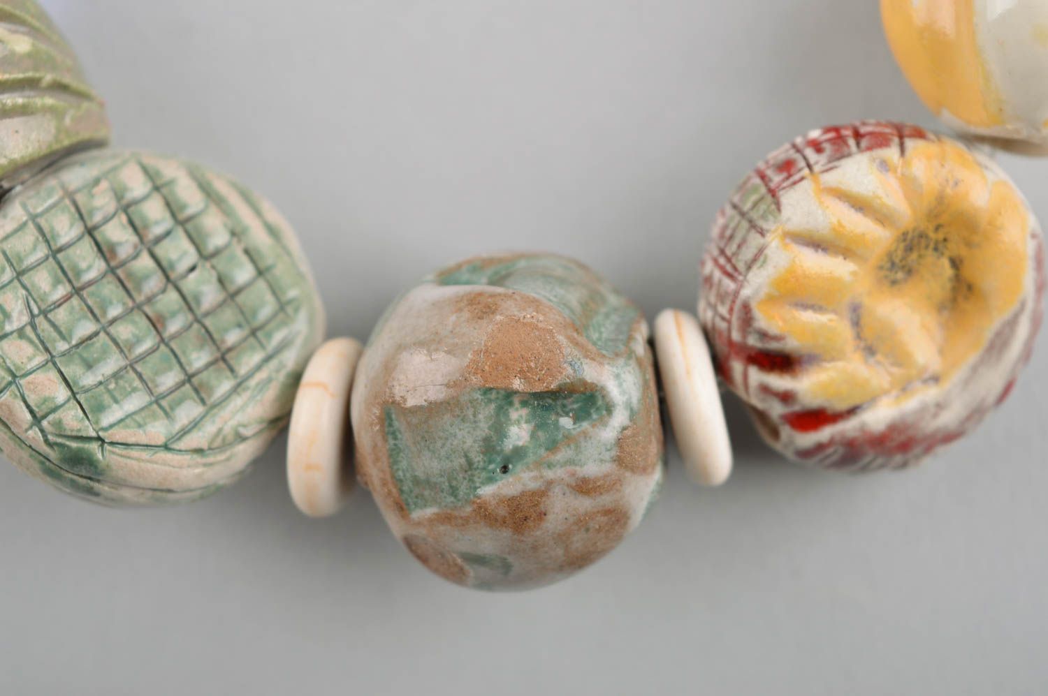 Beautiful handmade ceramic bracelet fashion accessories pottery works ideas photo 4
