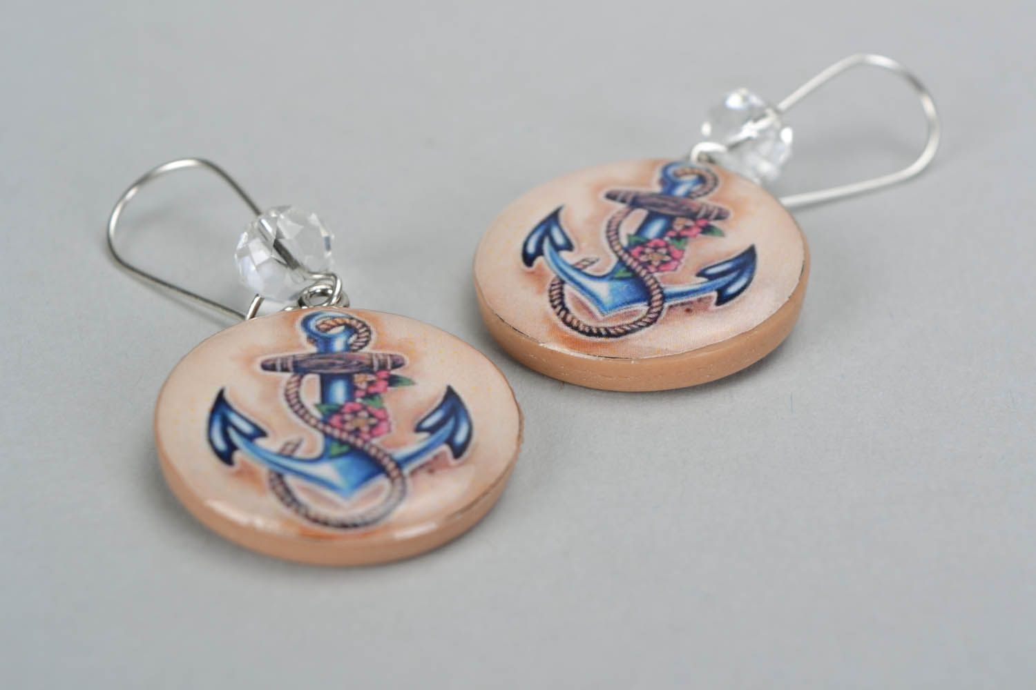Round earrings Anchor photo 4