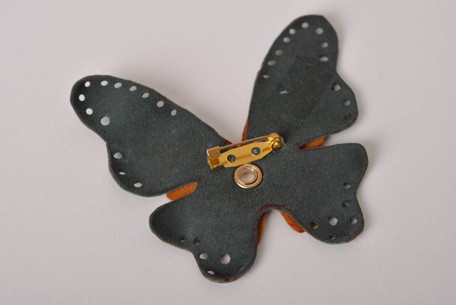 Designer jewelry beautiful brooch leather brooch handmade brooch gift ideas photo 3