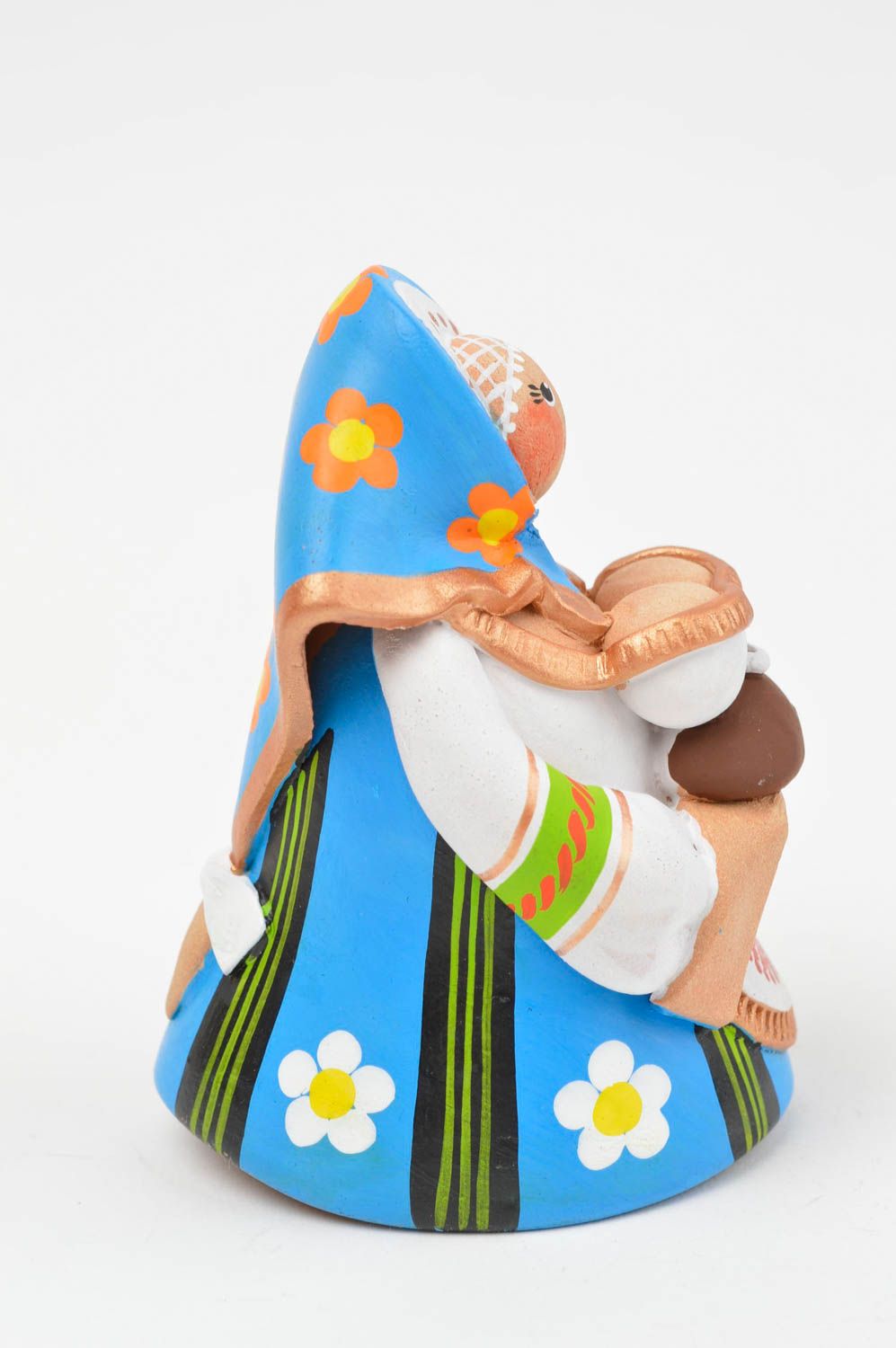 Cloche céramique faite main en forme de femme décoration originale cadeau photo 2