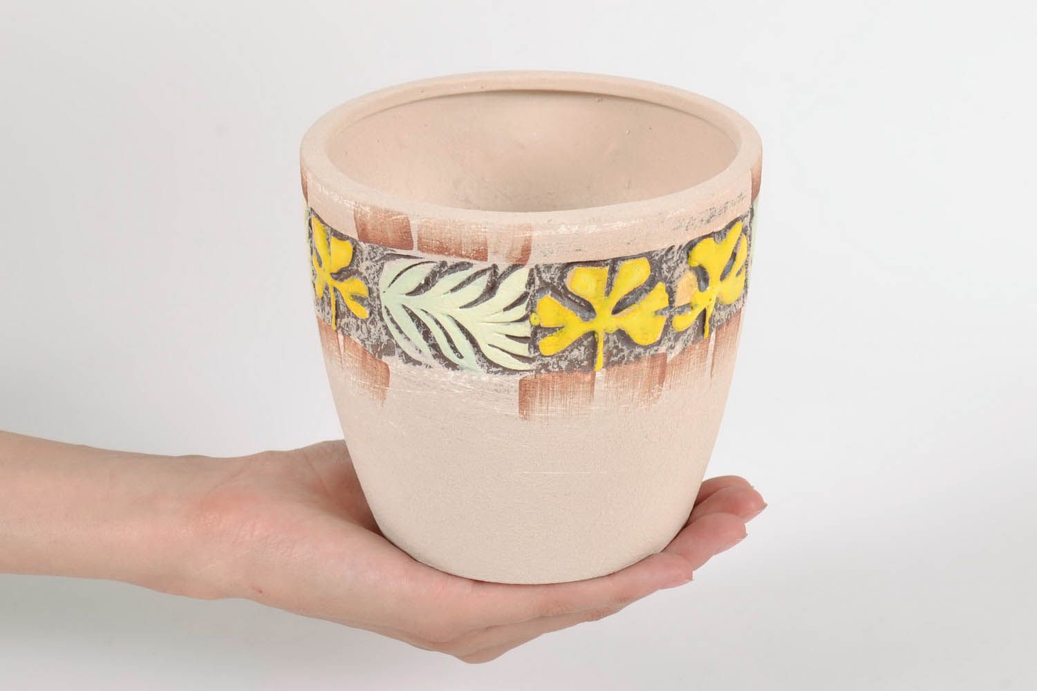 Vaso fiori fatto a mano vaso da fiori in ceramica attrezzi per giardinaggio foto 5