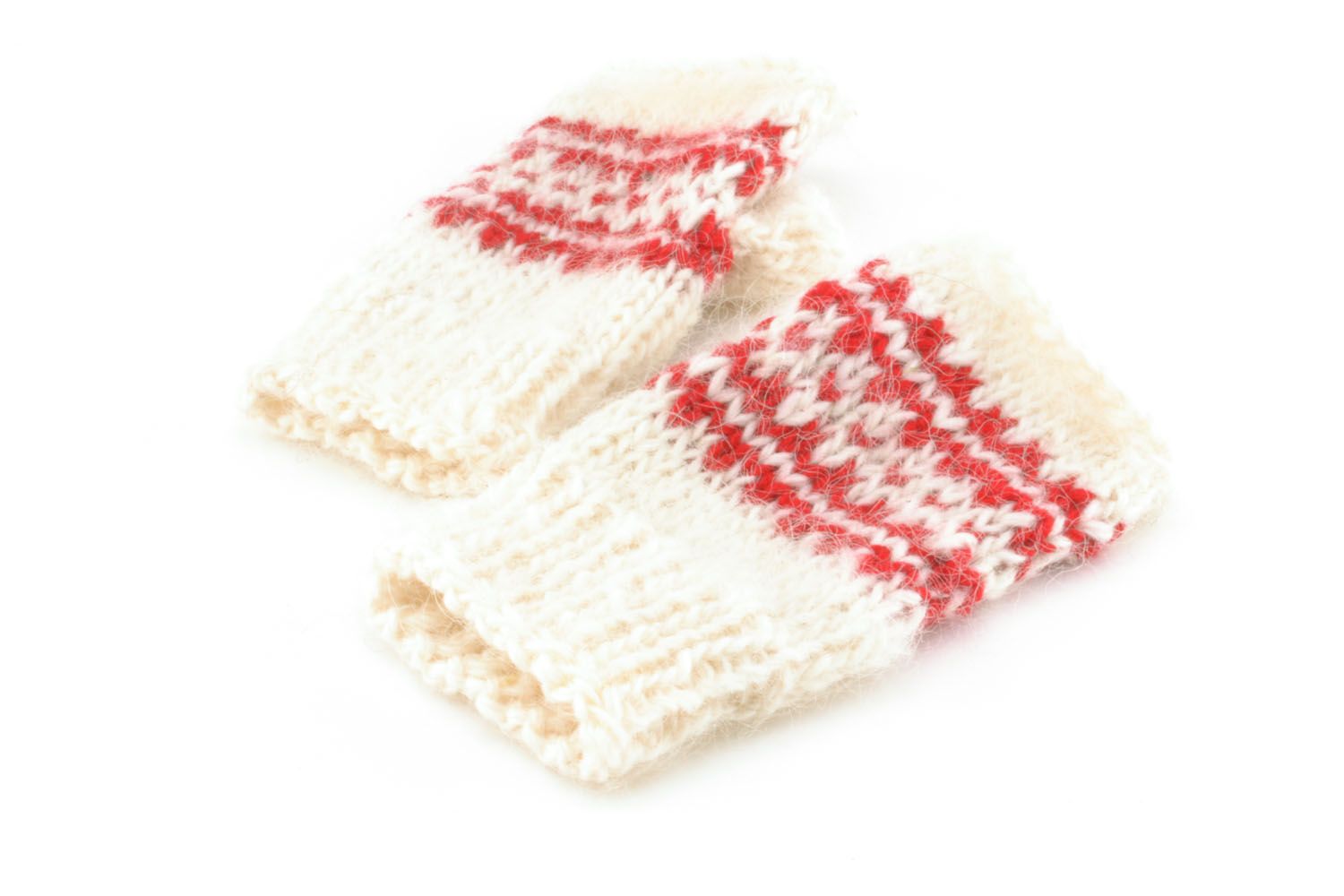 Mitaines tricotées en laine pour femme photo 4