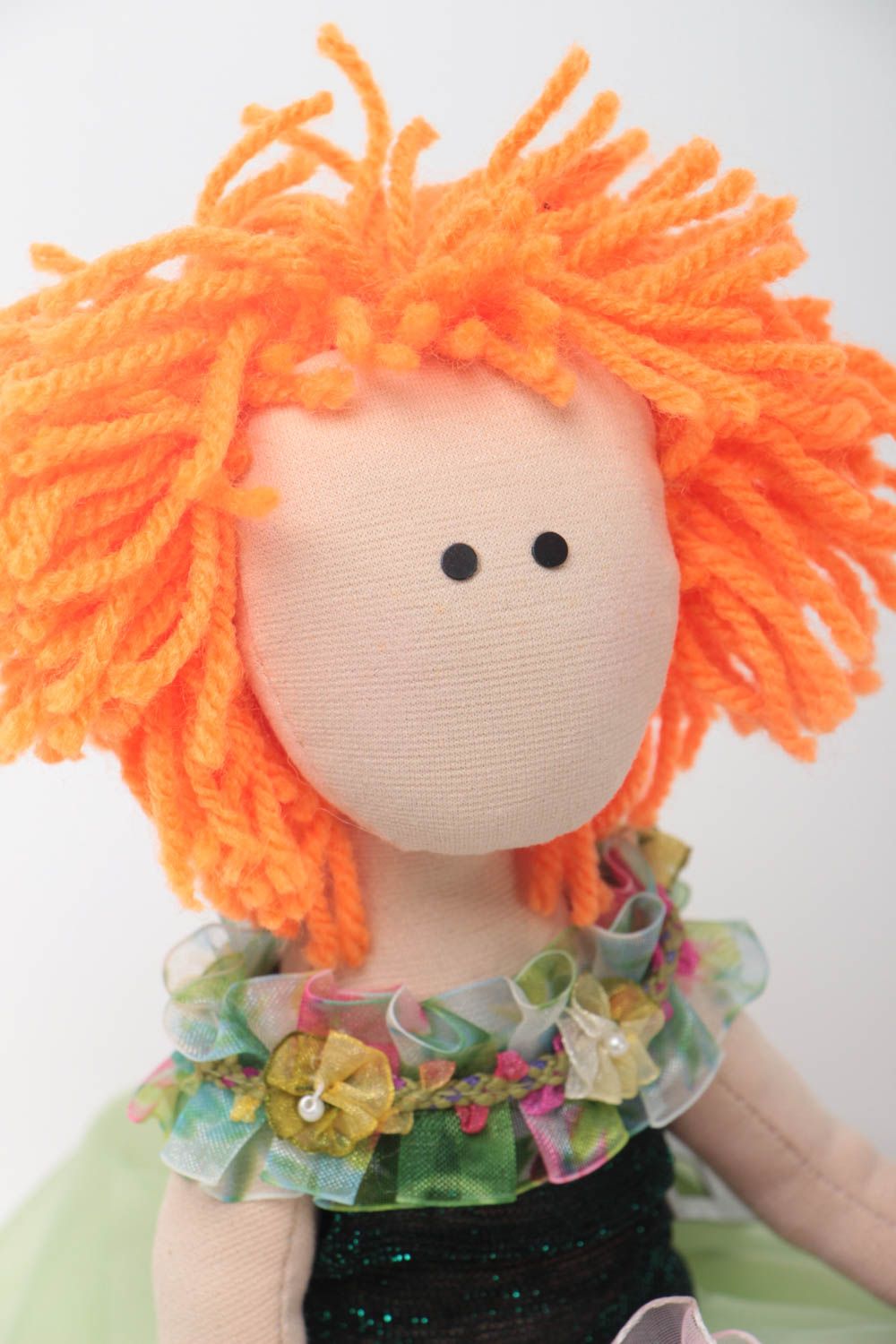 Muñeca de tela natural hecha a mano juguete de peluche regalo para niños foto 3