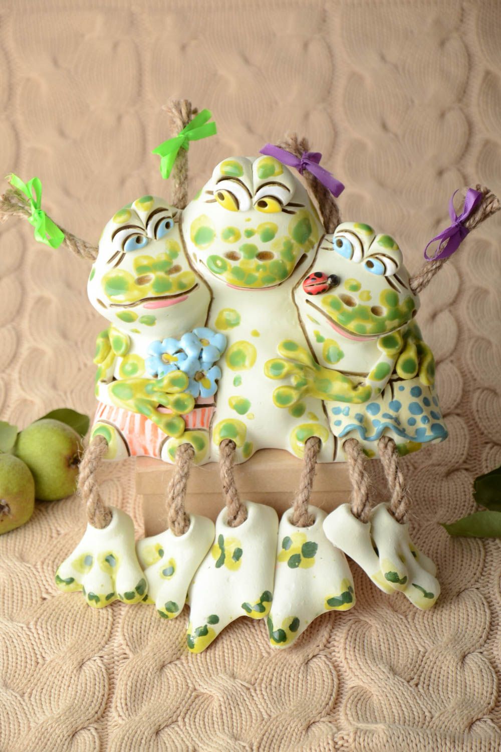Handgemachte Keramik lustige Sparbüchse Geschenkidee für Kinder Ton Deko foto 1