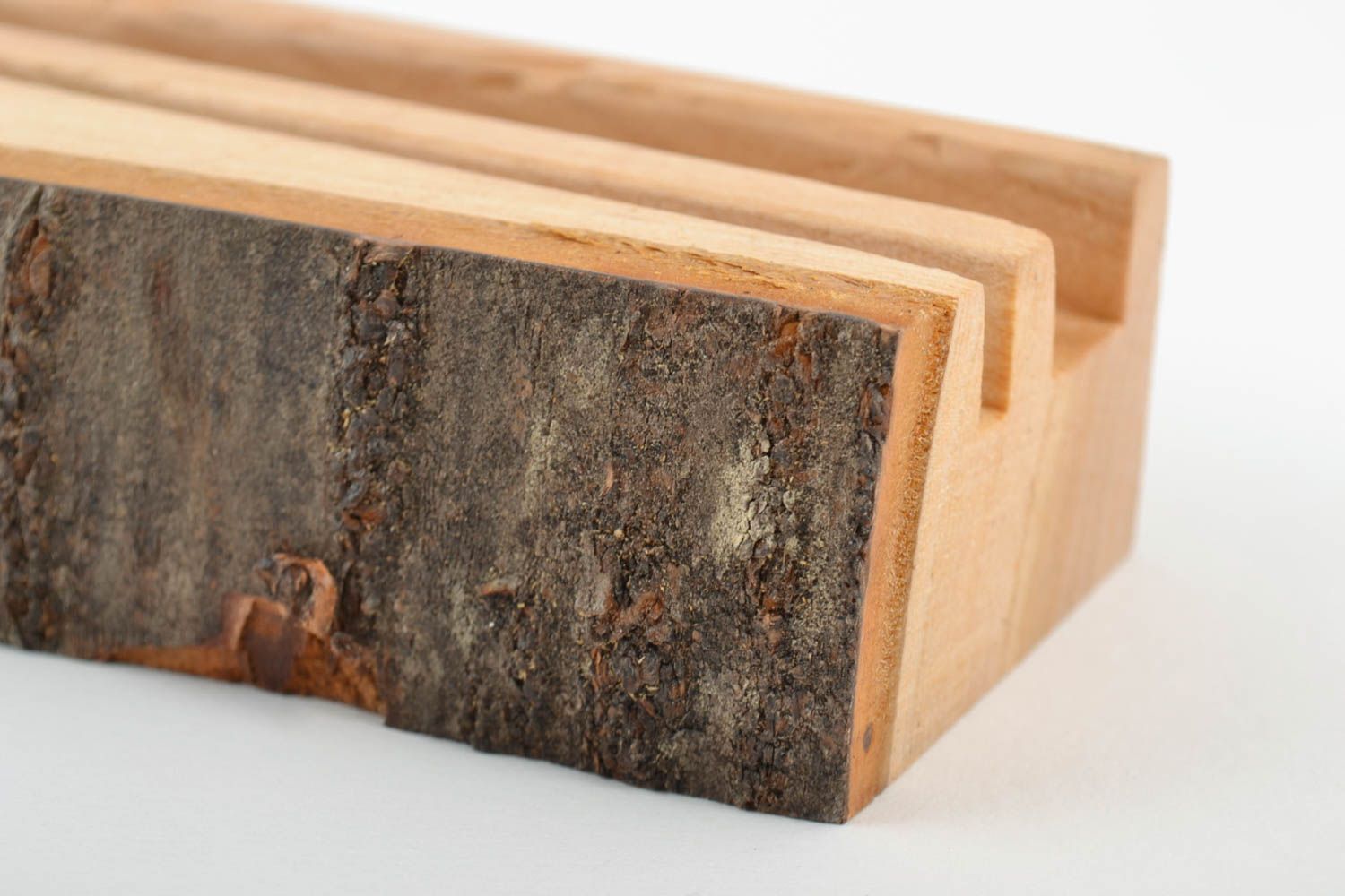 Holz Tablet Halter öko reines Accessoire von Handarbeit geschnitzt lackiert foto 2