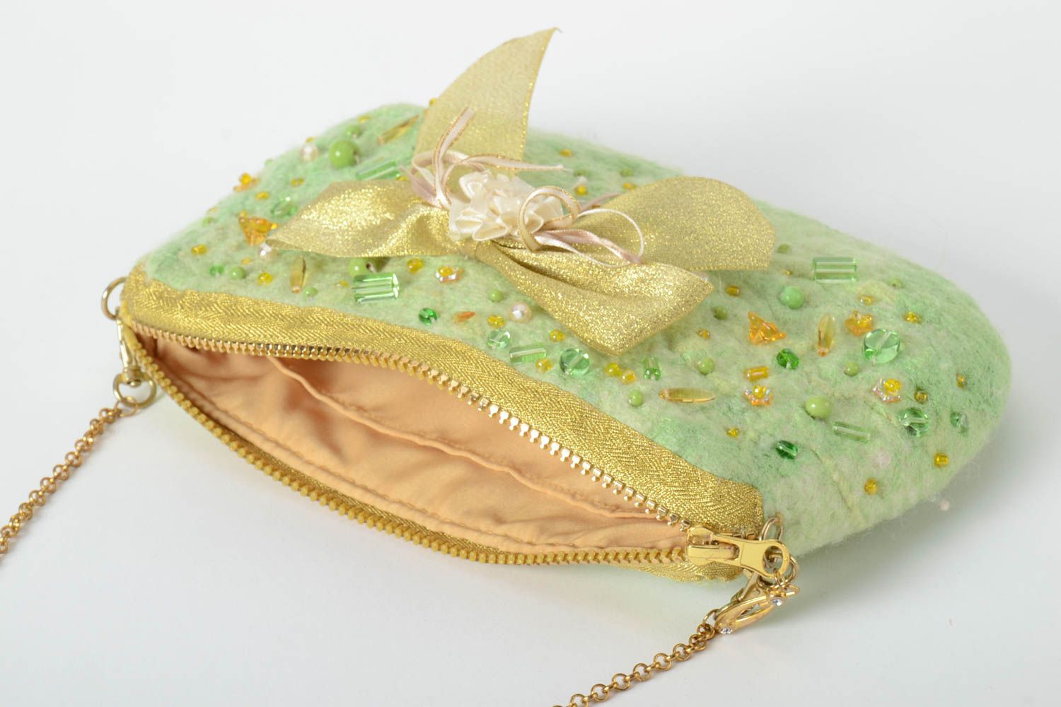 Модная сумка ручной работы женская сумка авторский аксессуар сумка из шерсти фото 3