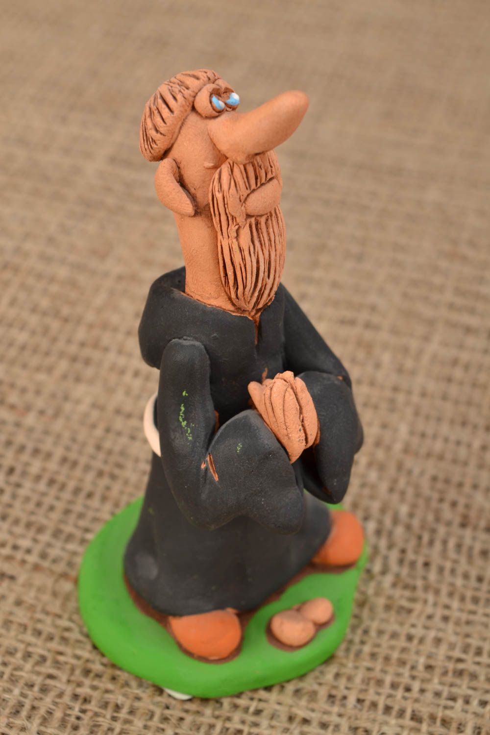 Homemade ceramic figurine Monk photo 2