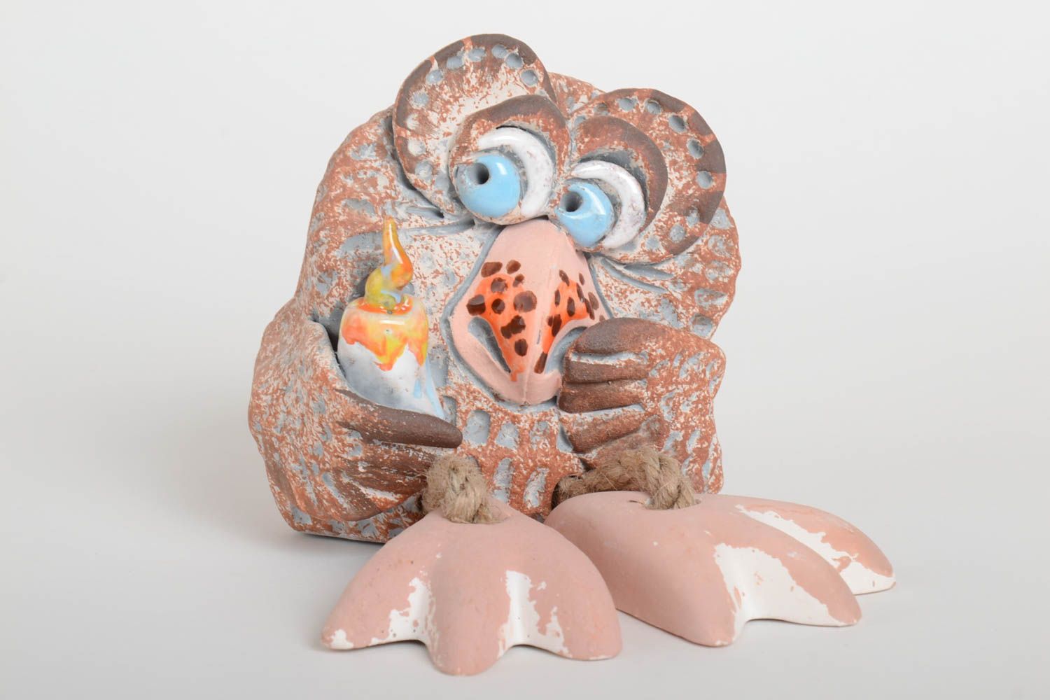 Handgemachte Keramik lustige Sparbüchse Geschenkidee für Kinder Keramik Spardose foto 2