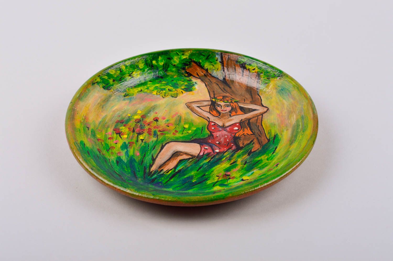 Plato de cerámica artesanal utensilio de cocina menaje del hogar regalo original foto 3