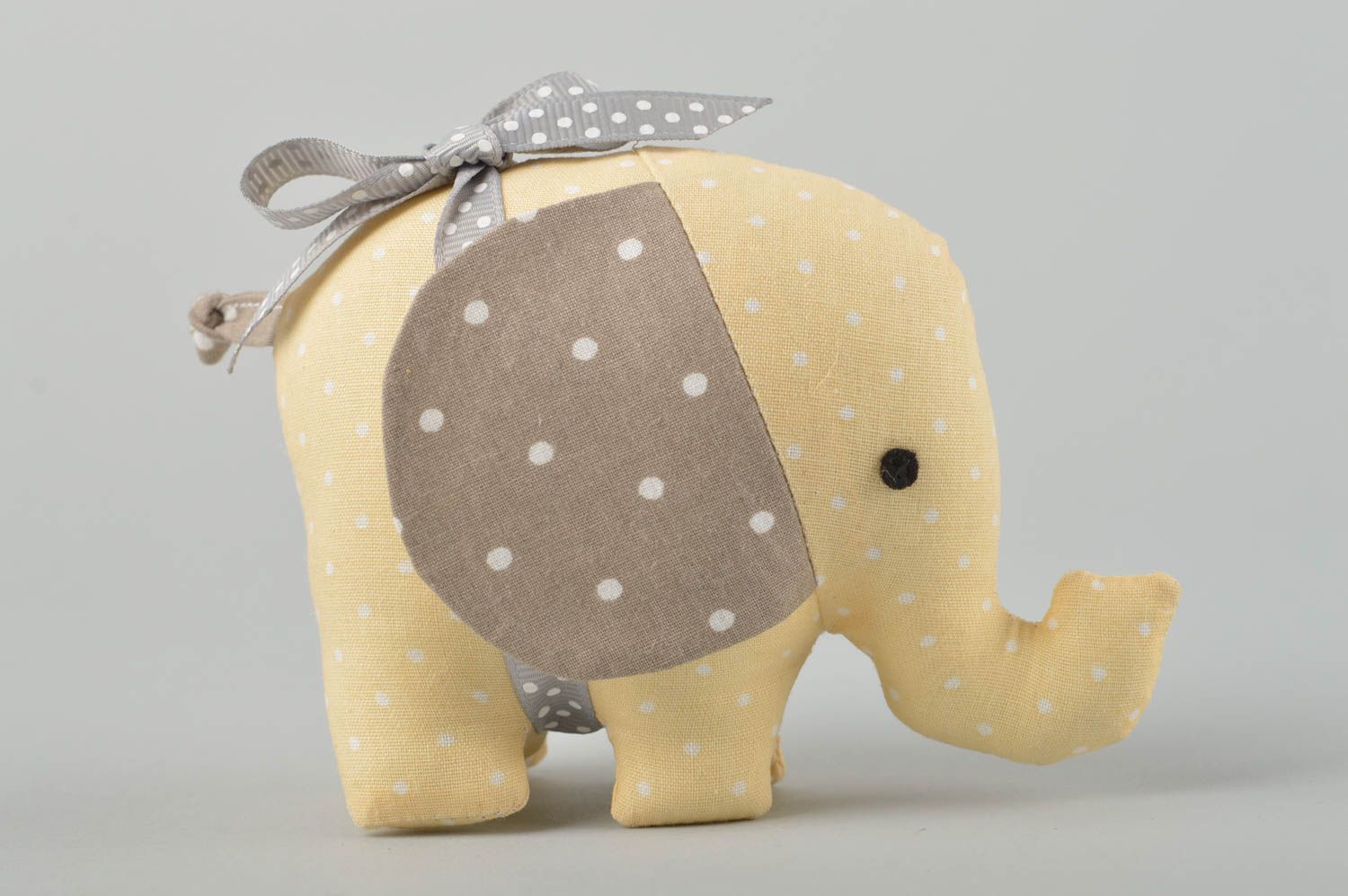 Handmade soft toy unusual elephant interior textile toy stylish cute toy photo 3