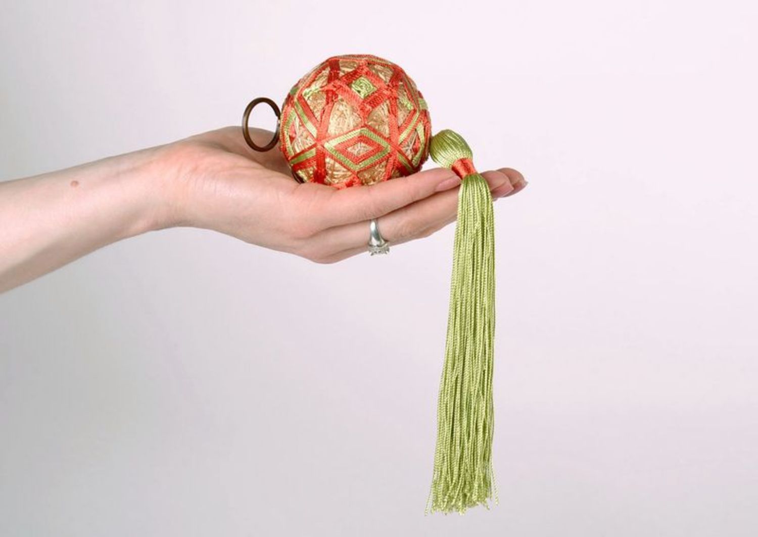 Подвеска Японский шар Тэмари елочная игрушка шар фото 5