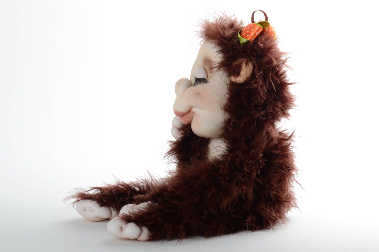 Soft toy in the form of a monkey made of nylon handmade designer beautiful doll photo 5