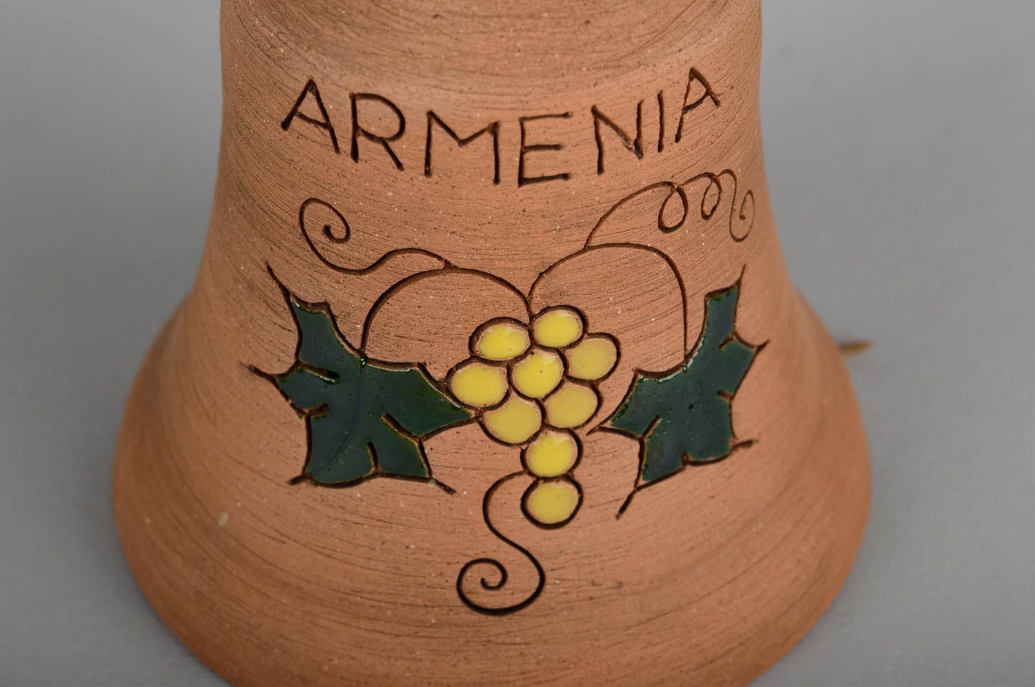 Керамический колокольчик ручной работы колокольчик сувенирный авторская керамика фото 3