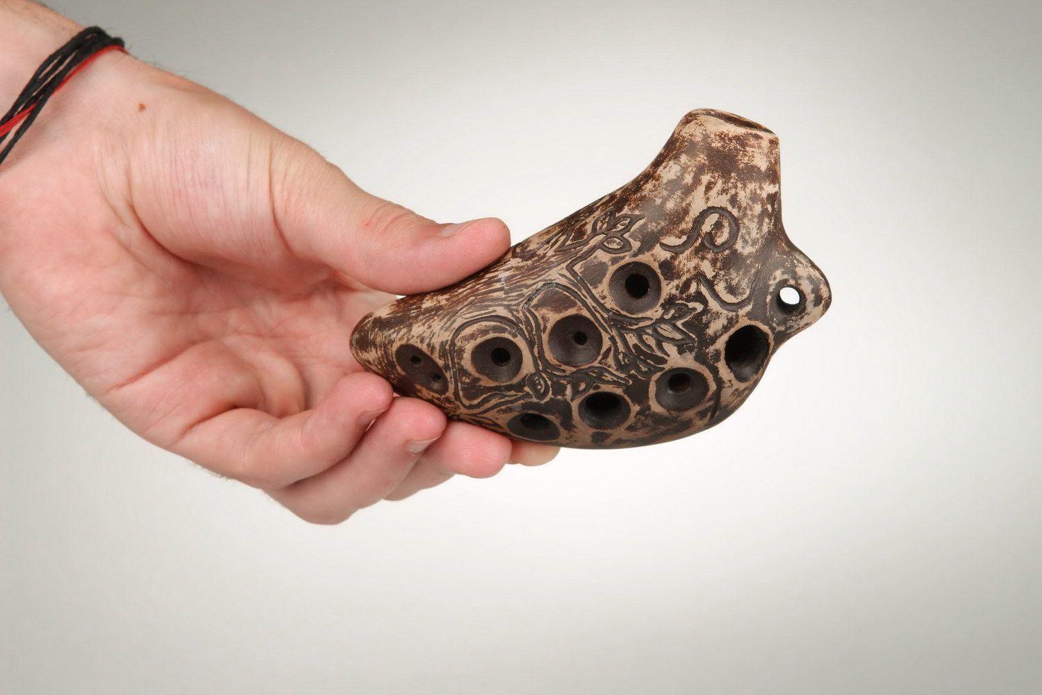 Окарина, свистковая флейта из глины фото 3