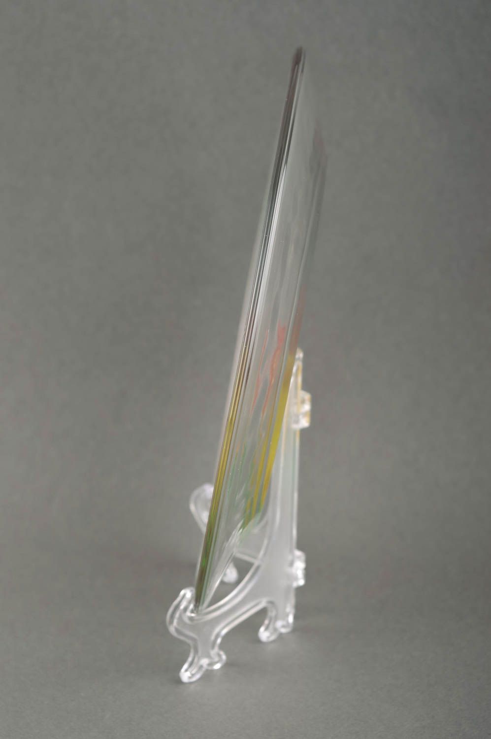 Ausgefallene Wanddeko handgefertigt Dekoteller Glas modern Geschenk Idee foto 3