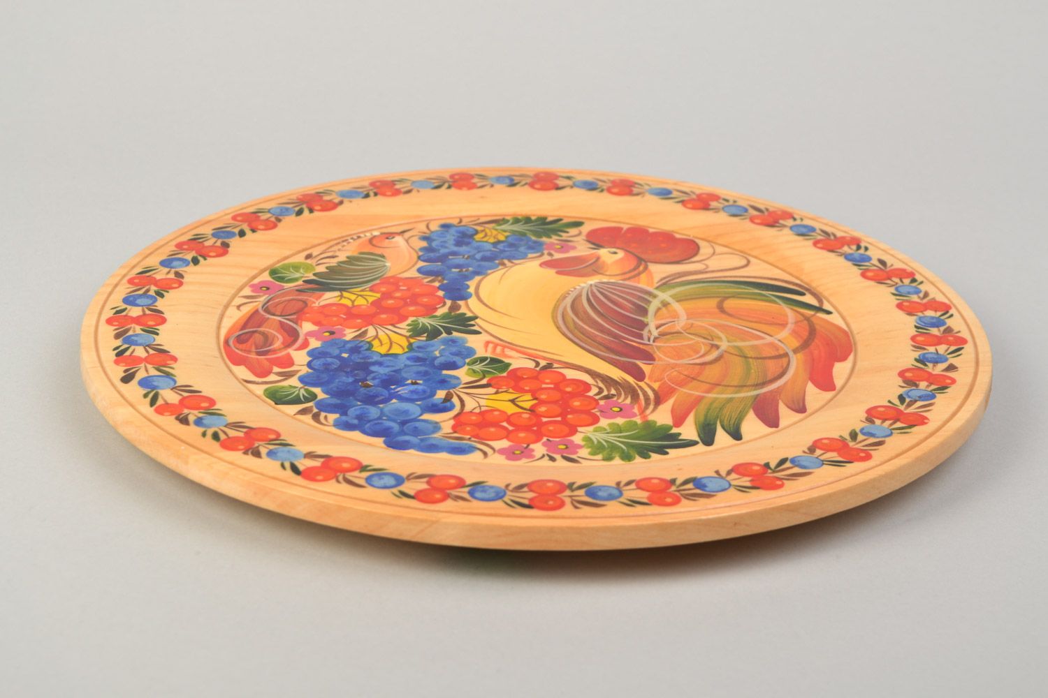 Handgemachter dekorativer Teller aus Holz für Wand oder Tisch Dekoration foto 5