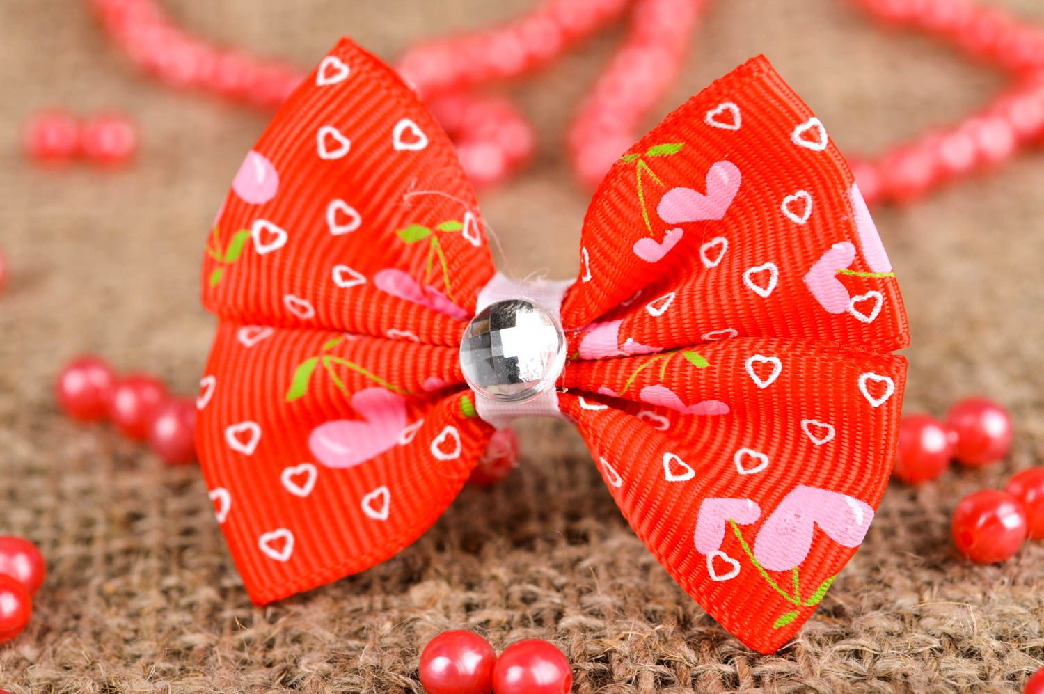 Handmade designer tender accessory hair tie for kids unusual festive hair tie photo 1