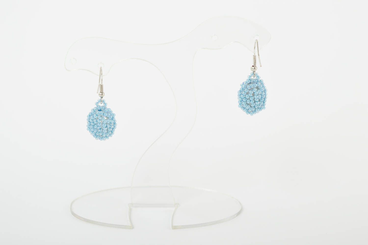 Stylish handmade beaded earrings crystal bead earrings accessories for girls photo 3