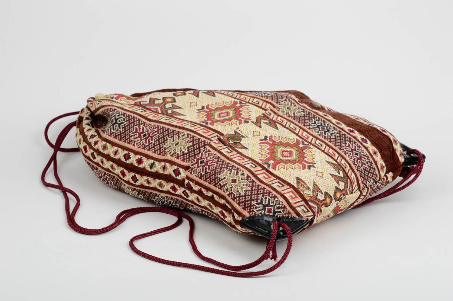 Bolso mochila hecho a mano para niñas de tela accesorio original regalo especial foto 3