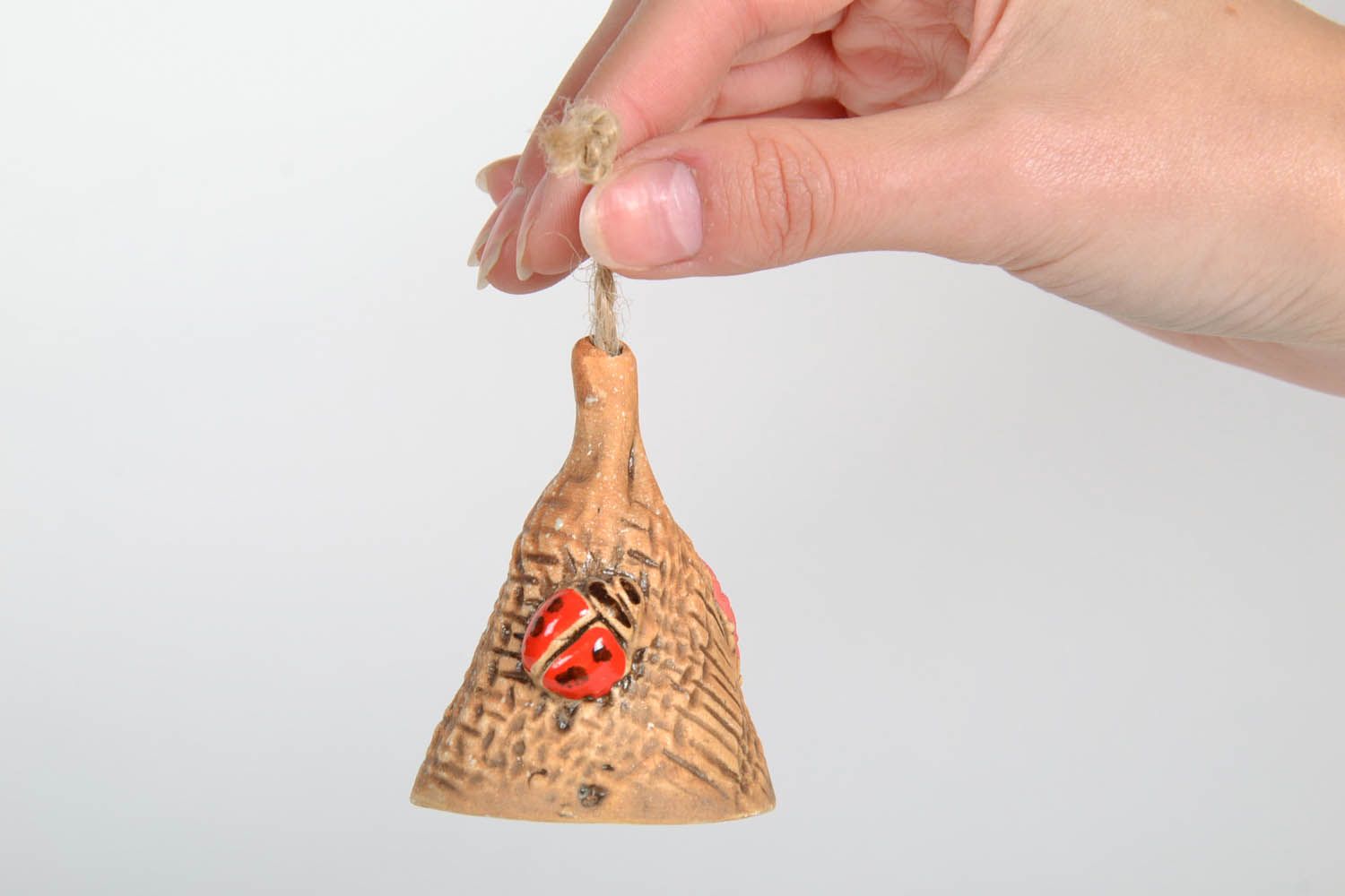 Ceramic bell with flower photo 2