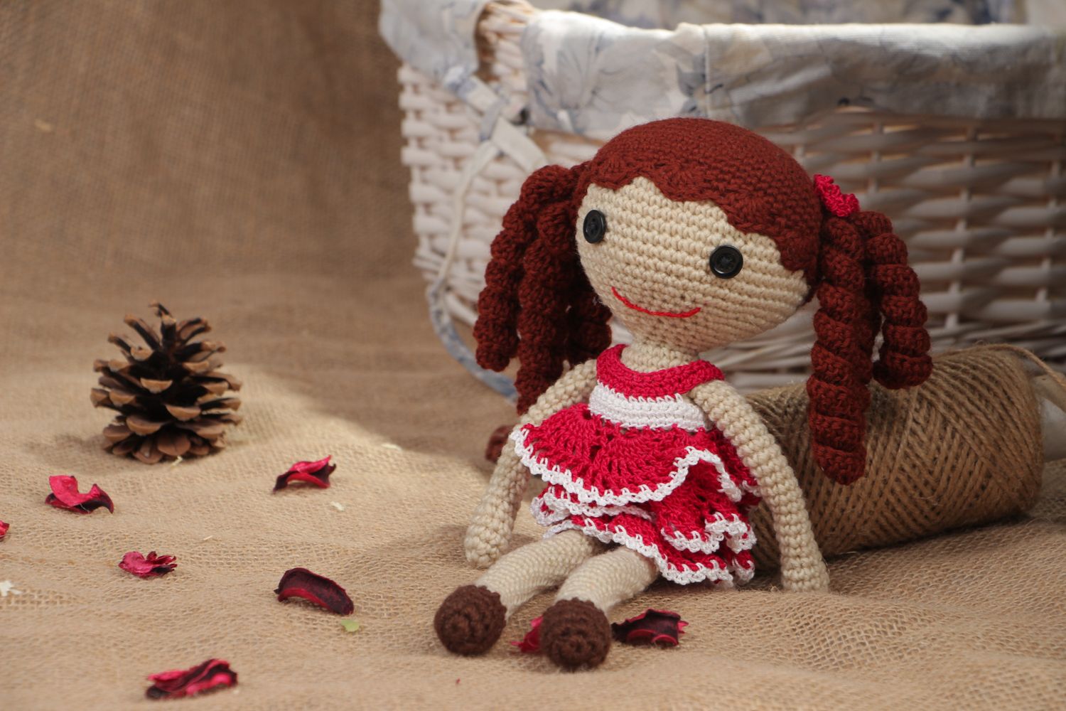 Soft crochet toy Girl photo 5