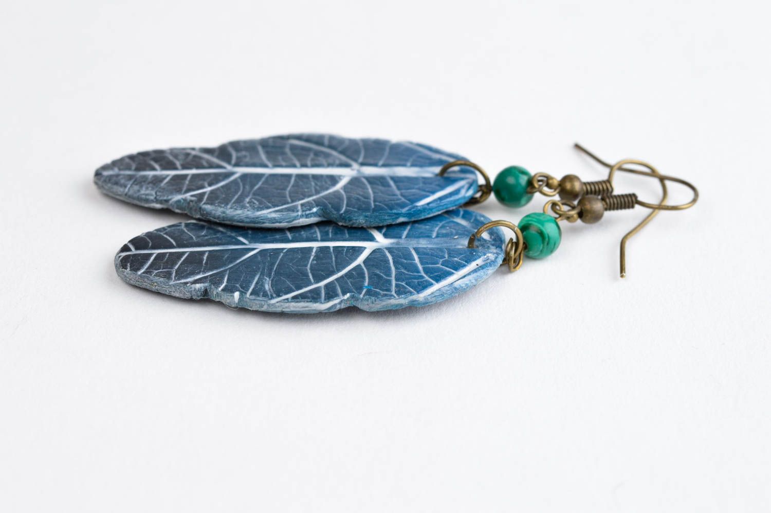 Blätter Ohrringe handgefertigt Designer Schmuck Accessoires für Frauen foto 4