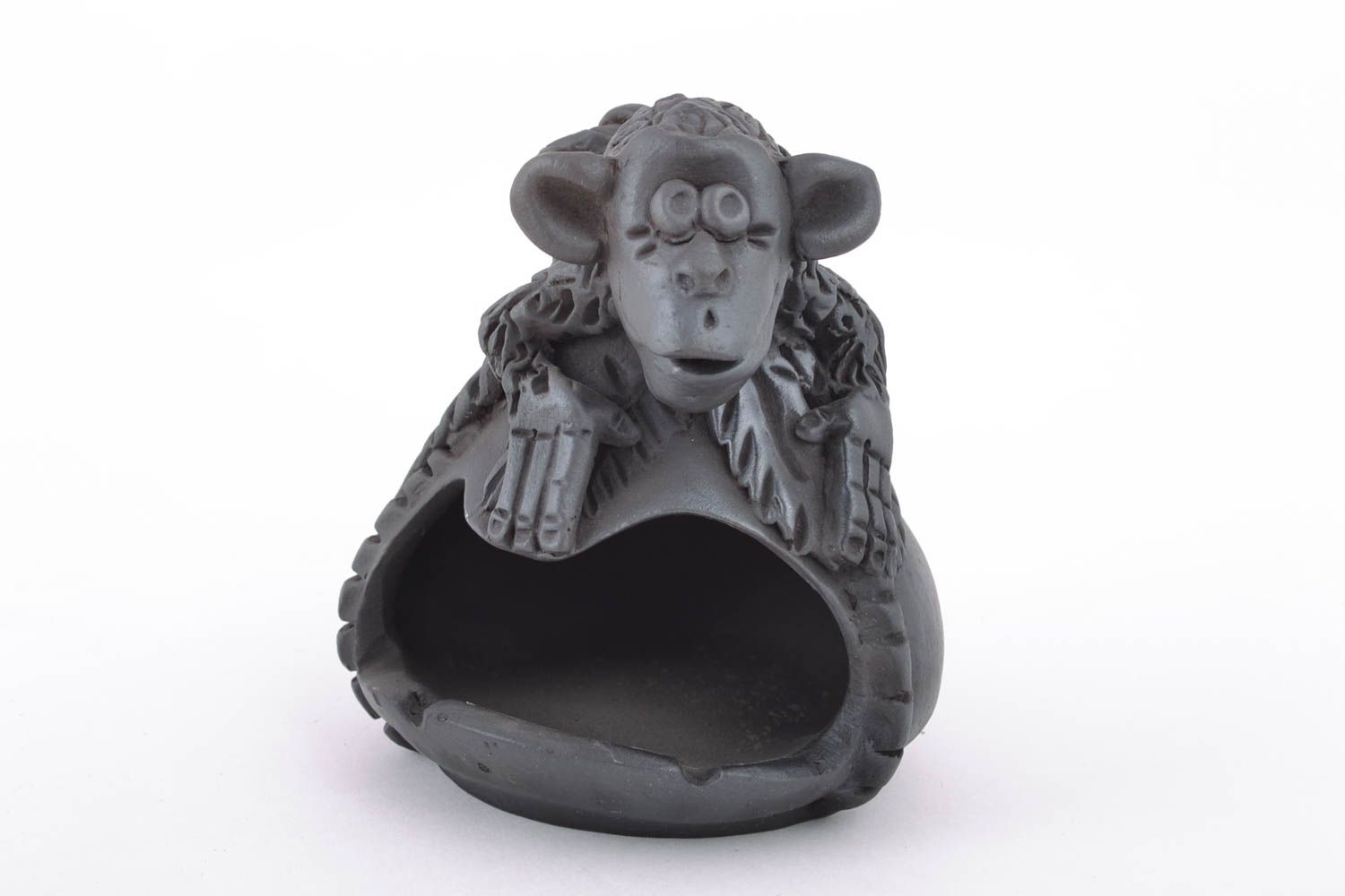 Ceramic ashtray in the shape of monkey photo 5