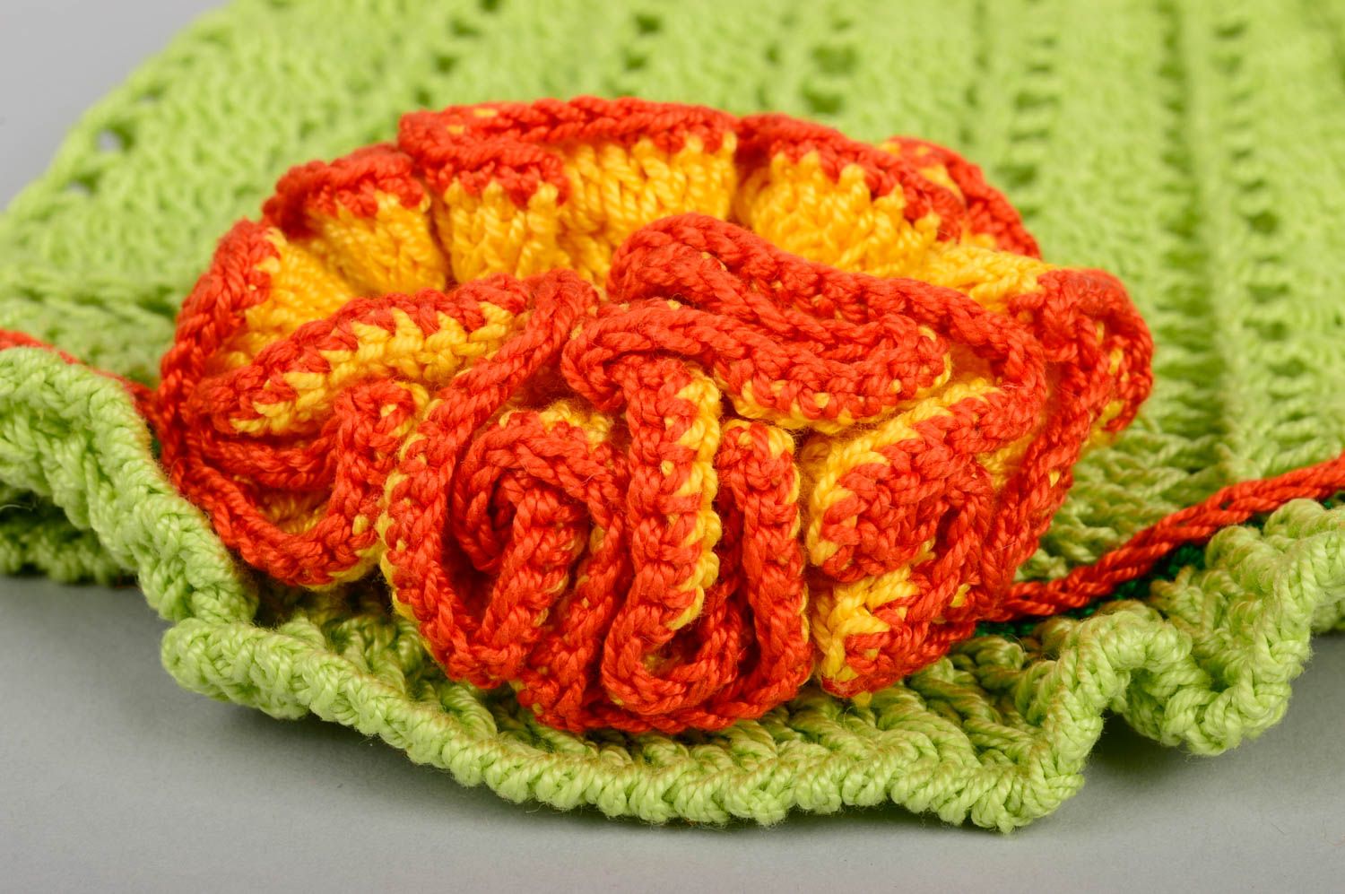 Cute handmade baby hat crochet hat design head accessories for kids  photo 4