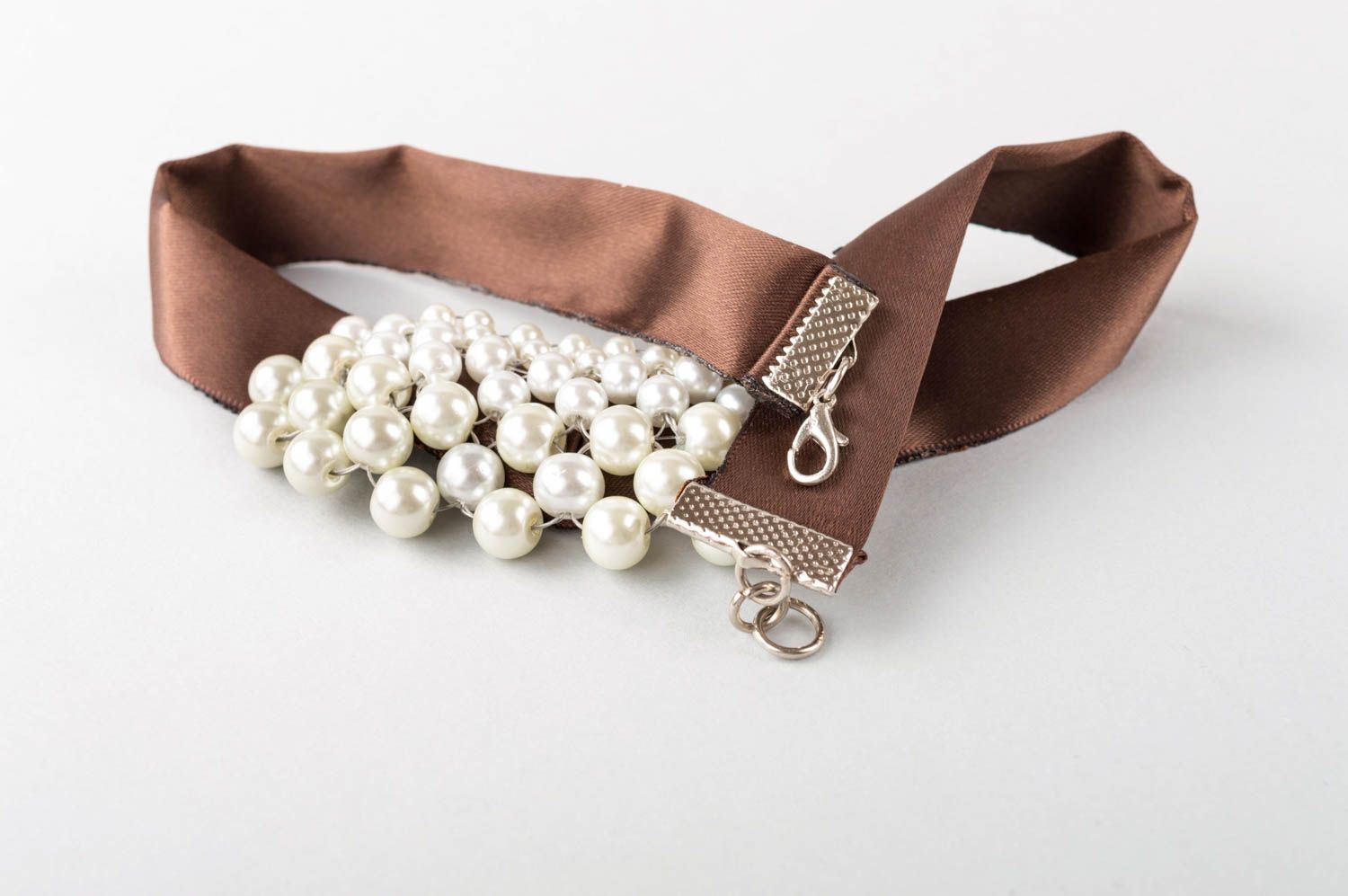 Collar para mujer de perlas artificiales bisutería artesanal regalo original foto 5