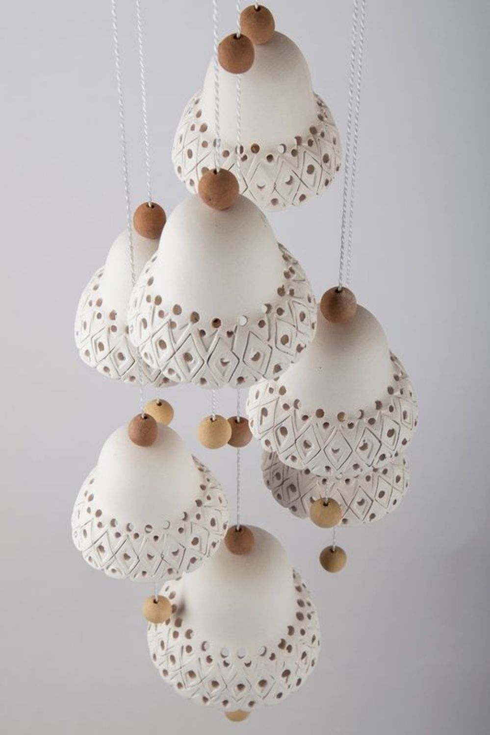 Колокольчики керамические с шариками фото 3
