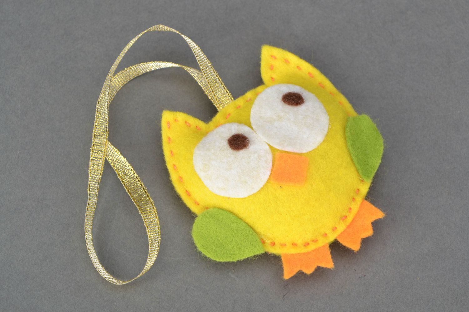 Interior soft toy made of felt Owl photo 3
