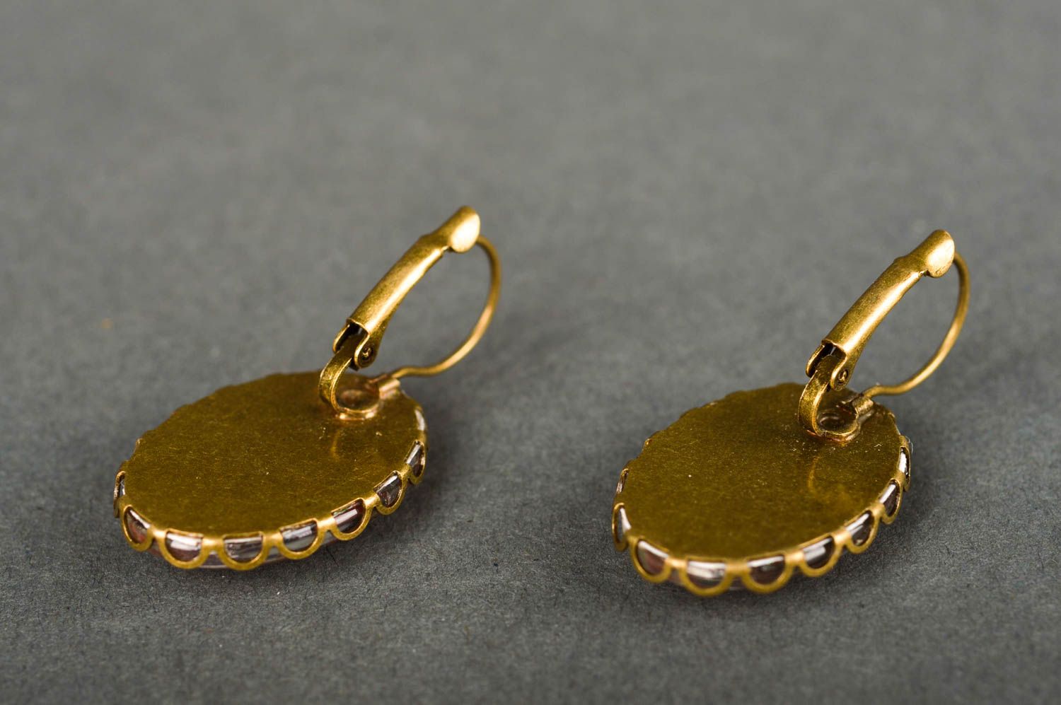 Handmade unusual earrings designer cute jewelry stylish metal accessories photo 5
