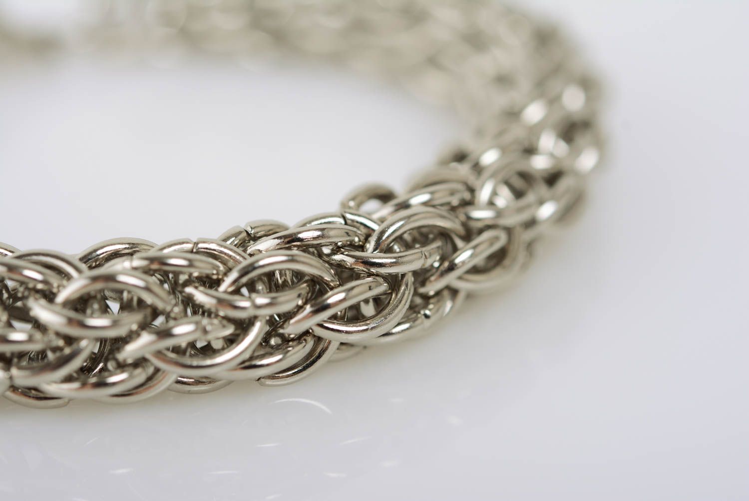 Thin handmade jewelry alloy bracelet chain mail weaving stylish bijouterie photo 2