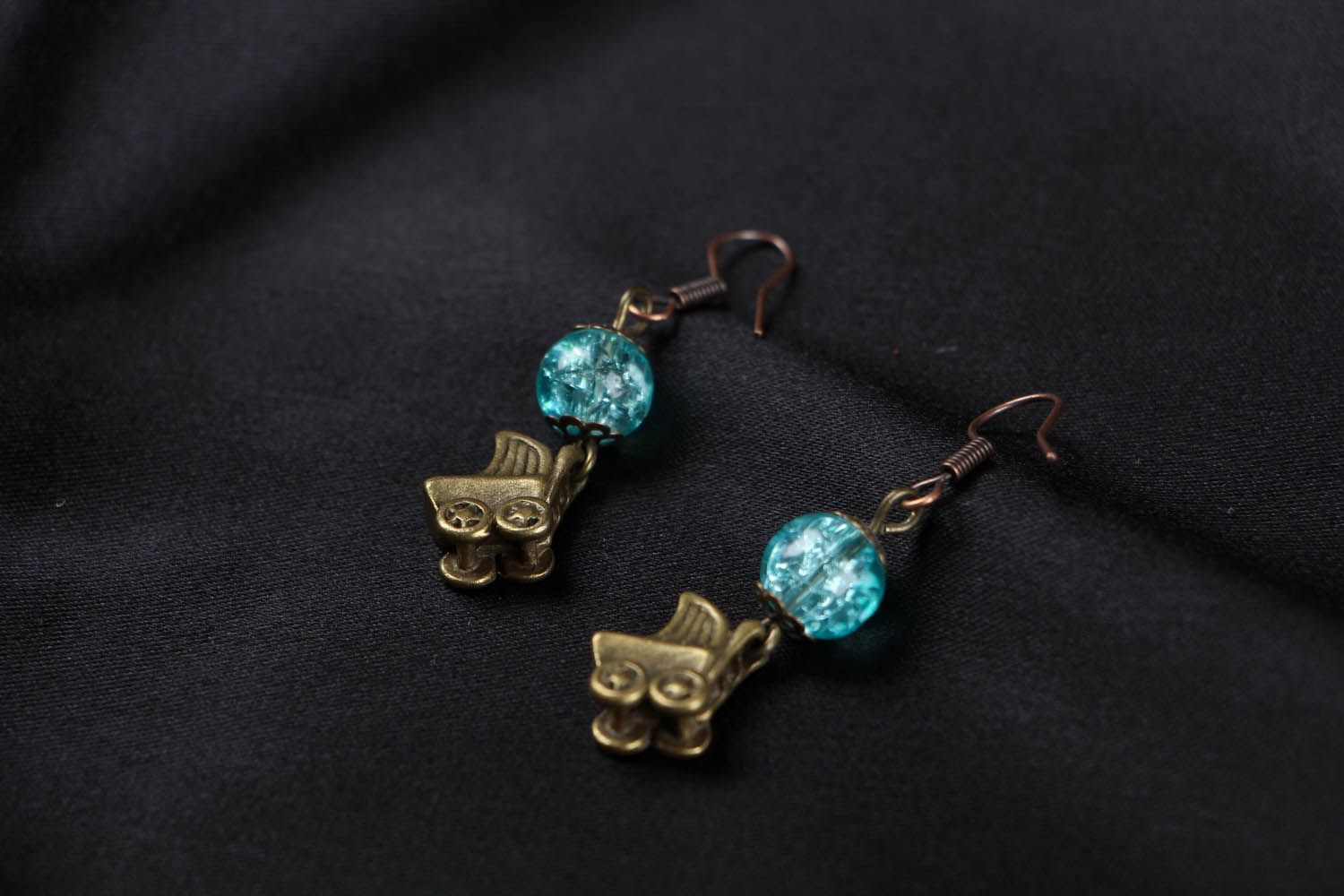 Earrings with crystal  photo 2
