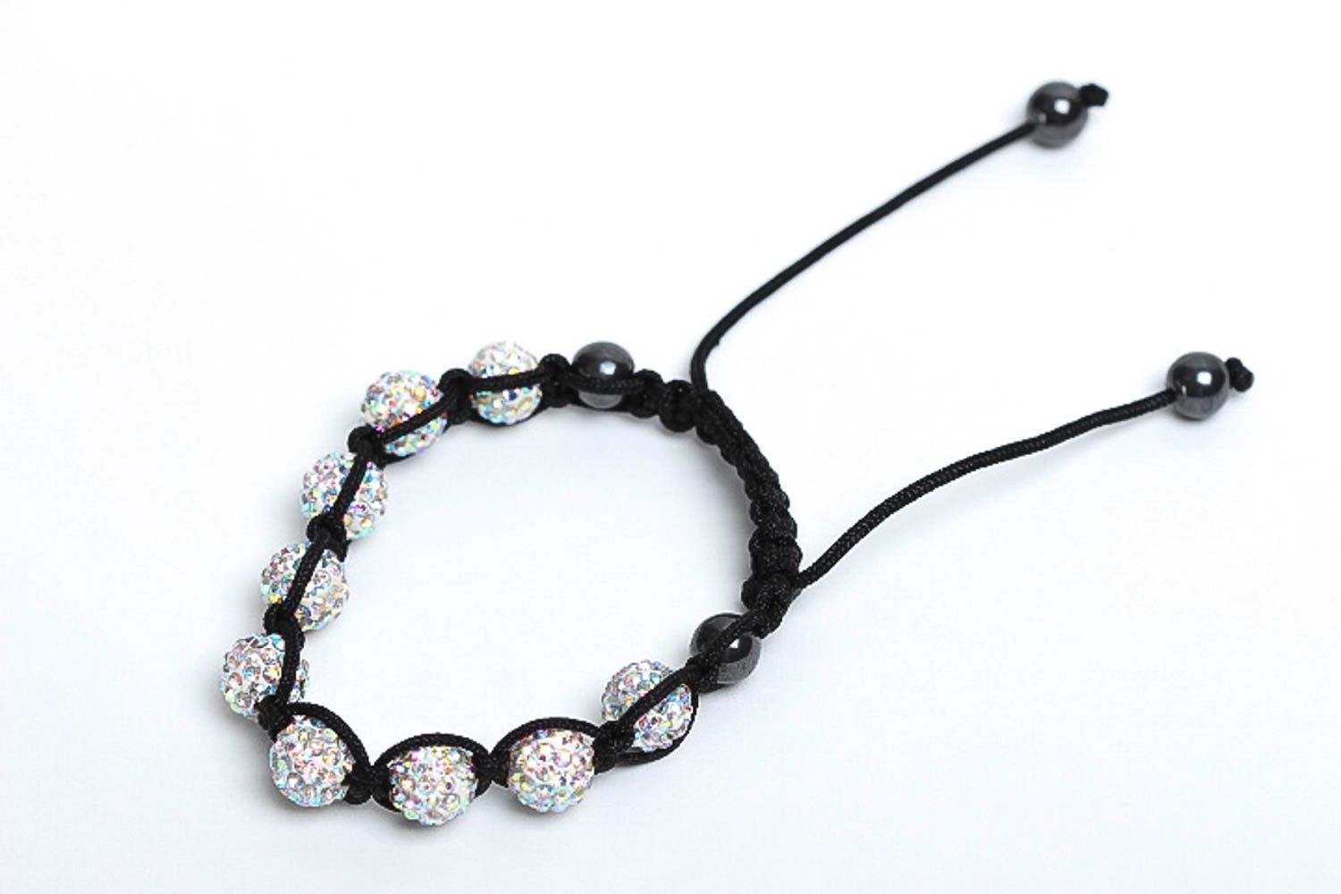 Bracelet fait main Bijou tendance en hématite noire Accessoire femme design photo 2