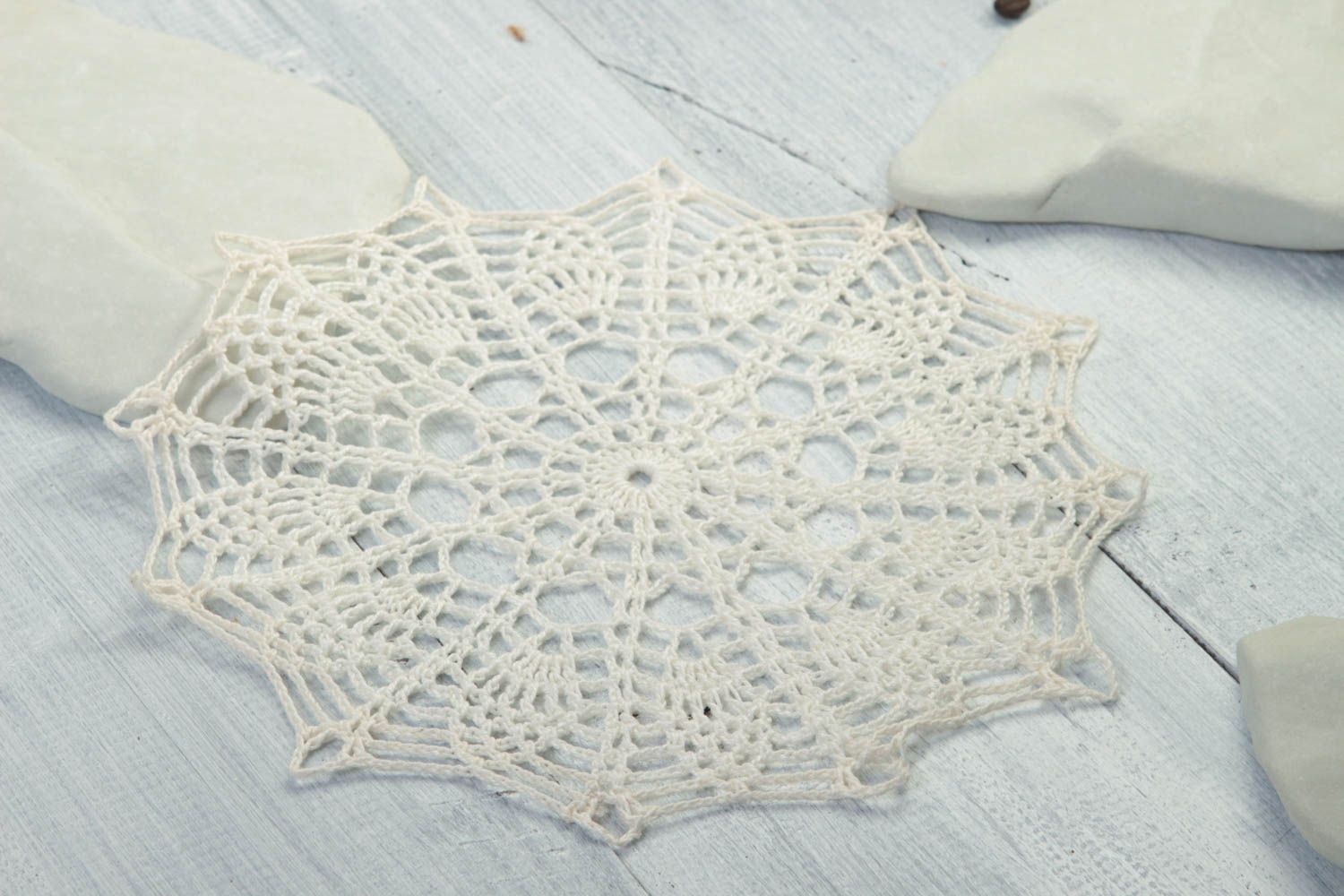 Beautiful handmade crochet napkin coffee table napkin designs home textiles photo 1