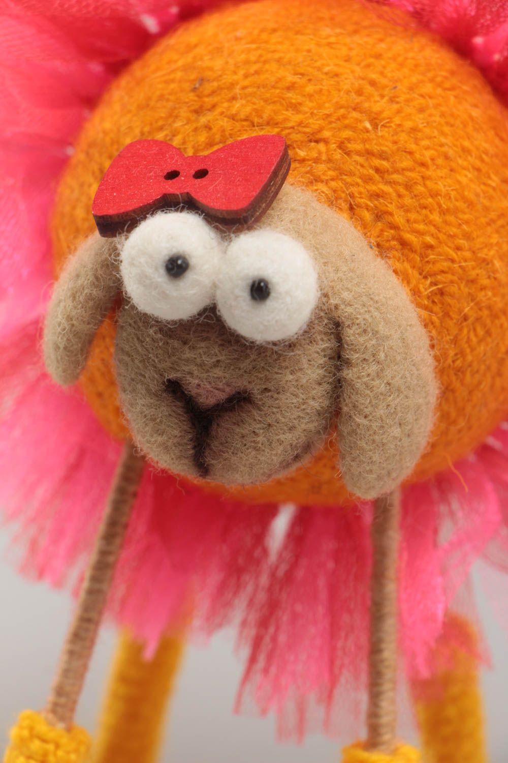 Jouet mou brebis ballerine orange en tutu rose fait main décoratif amusant photo 3