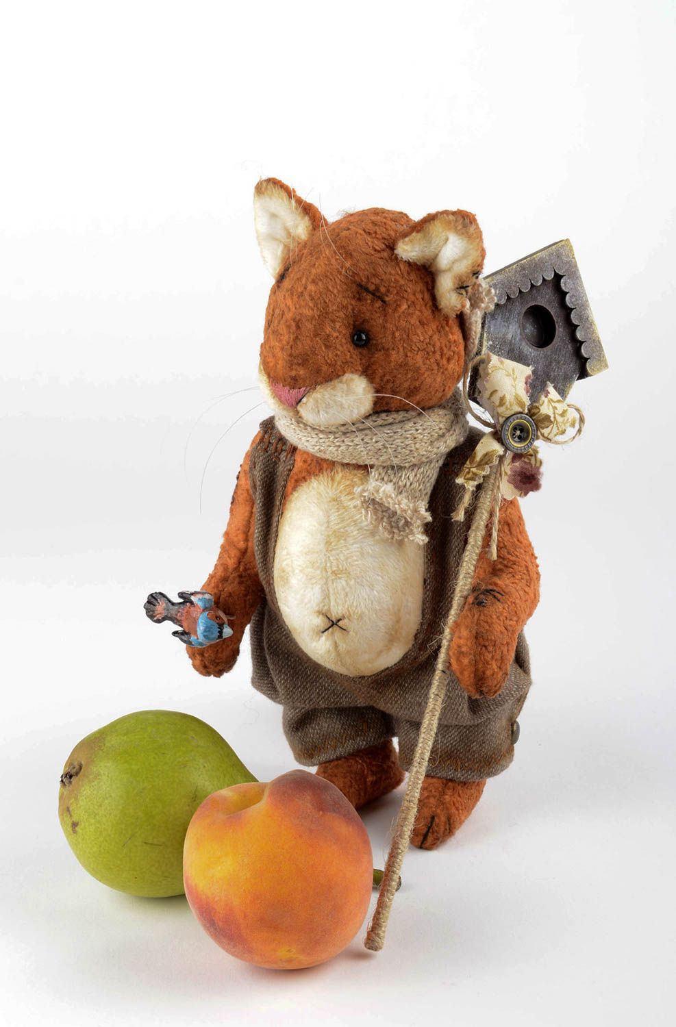 Juguete artesanal de algodón muñeco de peluche regalo original para niño Gato foto 4