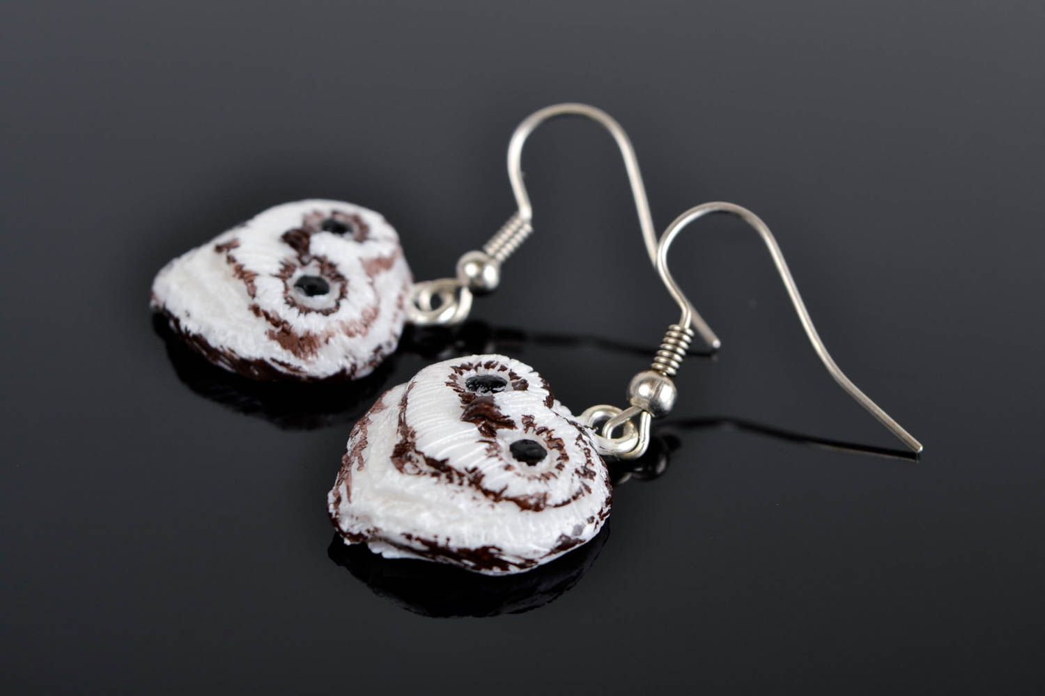 Handmade jewellery polymer clay dangling earrings designer jewelry cool earrings photo 1