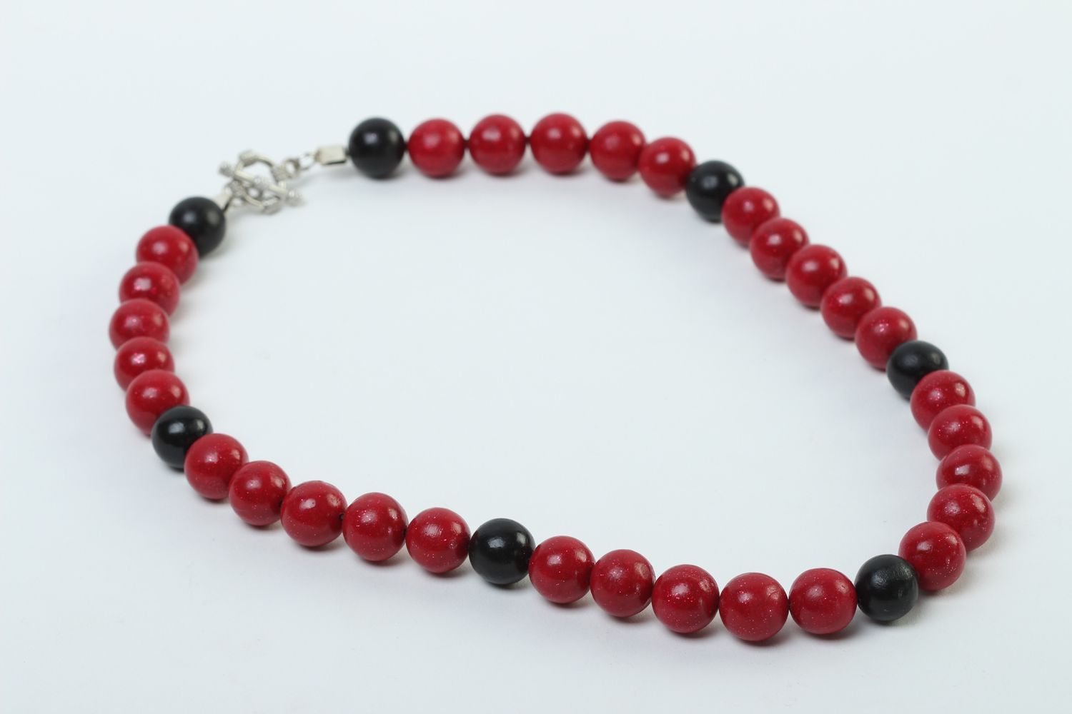 Schmuck handgemacht Damen Halskette in Schwarz und Rot Halskette für Frauen foto 3