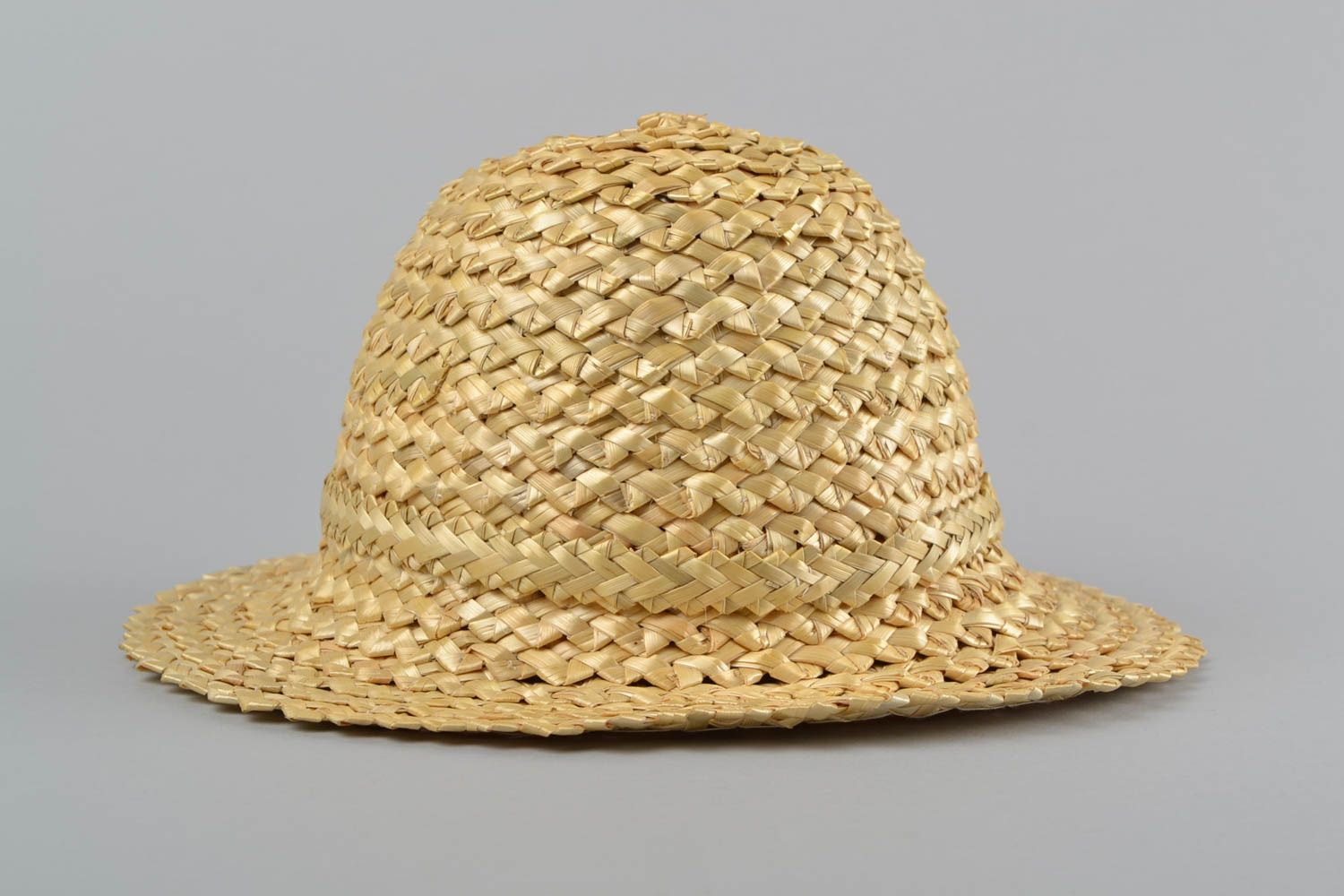 Handmade designer woven brimmed straw hat for summer unisex photo 3