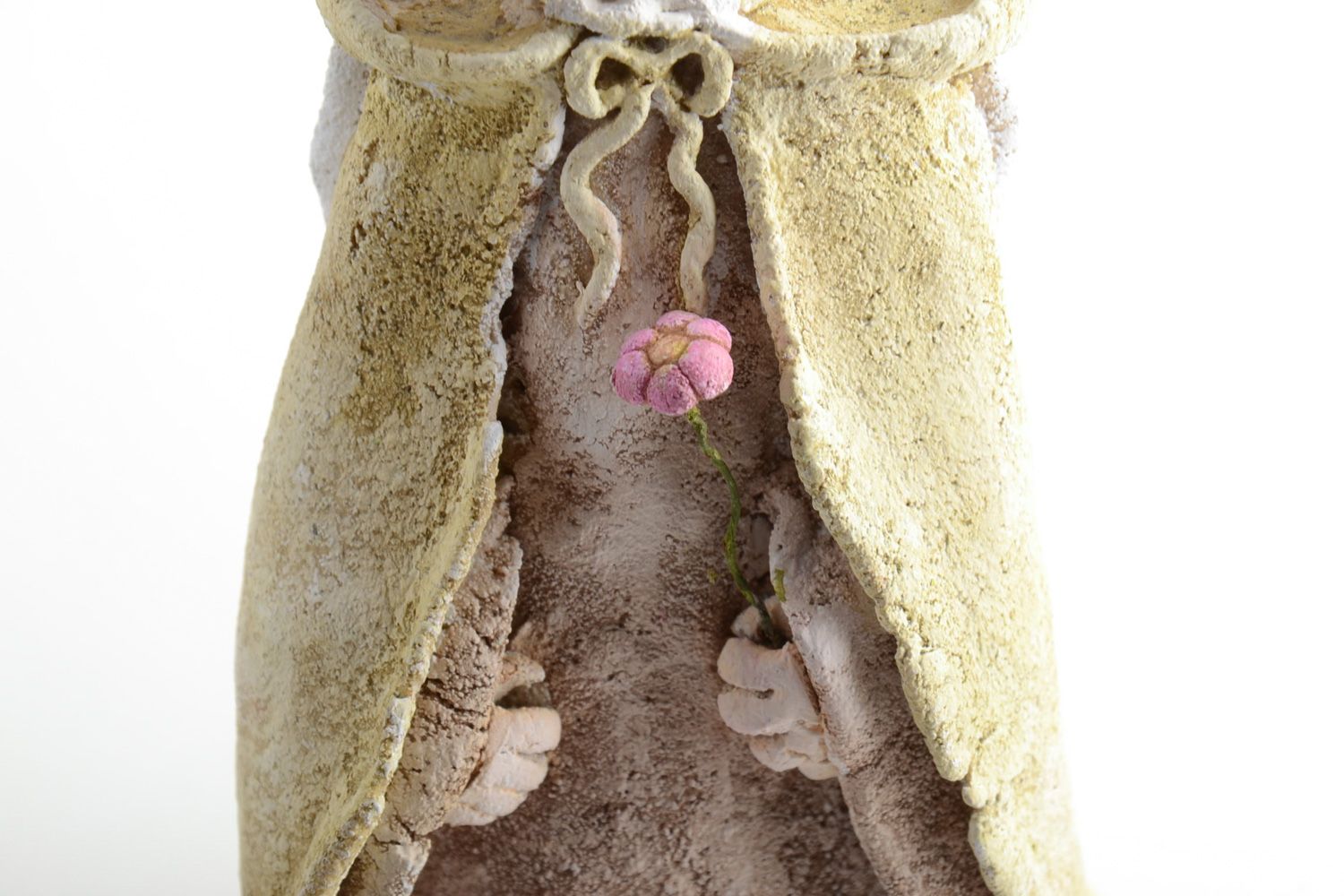 Statuette décorative faite main originale en pâte polymère Ange de nature photo 4