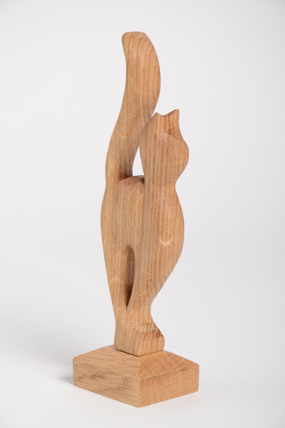 Статуэтка из дерева хэнд мэйд фигура из дерева красивый сувенир из дерева Кот  фото 4
