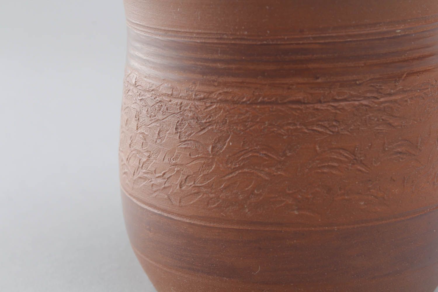 Caneca de argila feita à mão louça de cerâmica decorativa artesanal foto 4