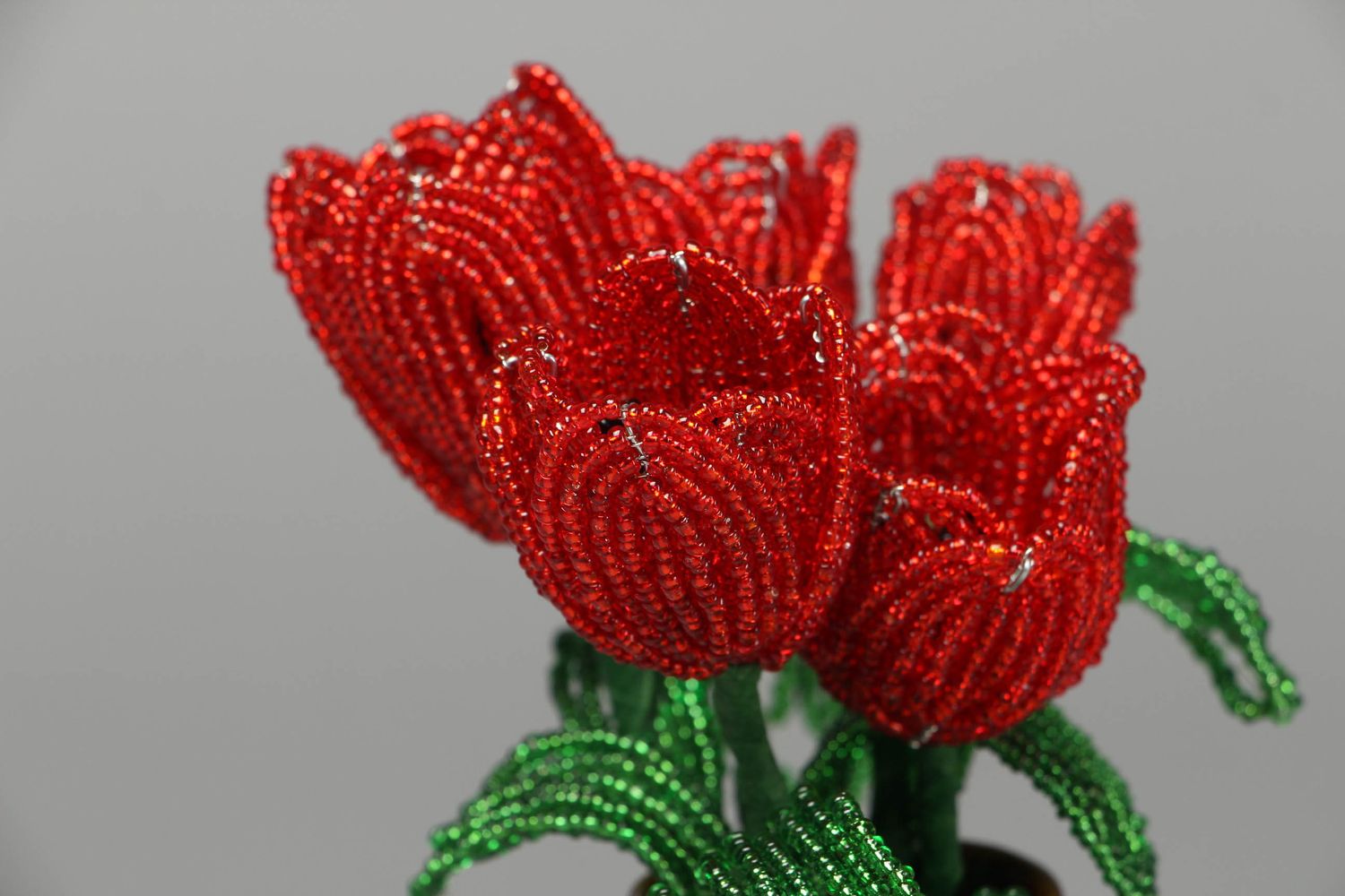 Tulpen aus Glasperlen handmade foto 2